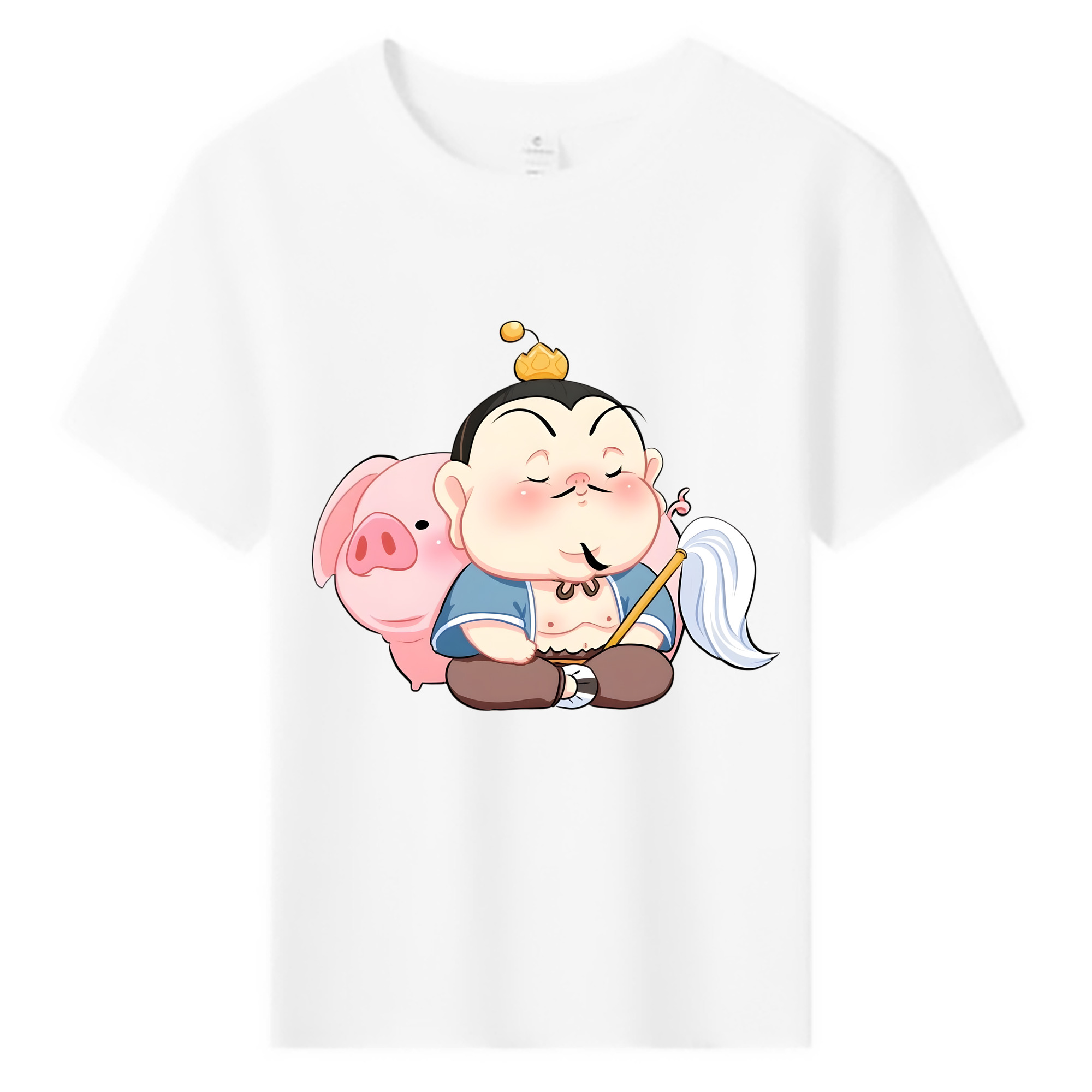 （画像用） Ne Zha 2 ナタ 魔童の大暴れ 綿100％キッズTシャツ（フロントプリント）