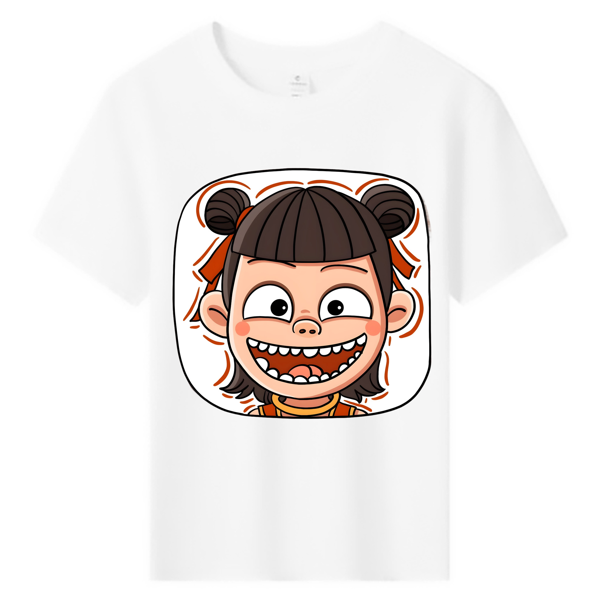 （画像用） Ne Zha 2 ナタ 魔童の大暴れ 綿100％キッズTシャツ（フロントプリント）