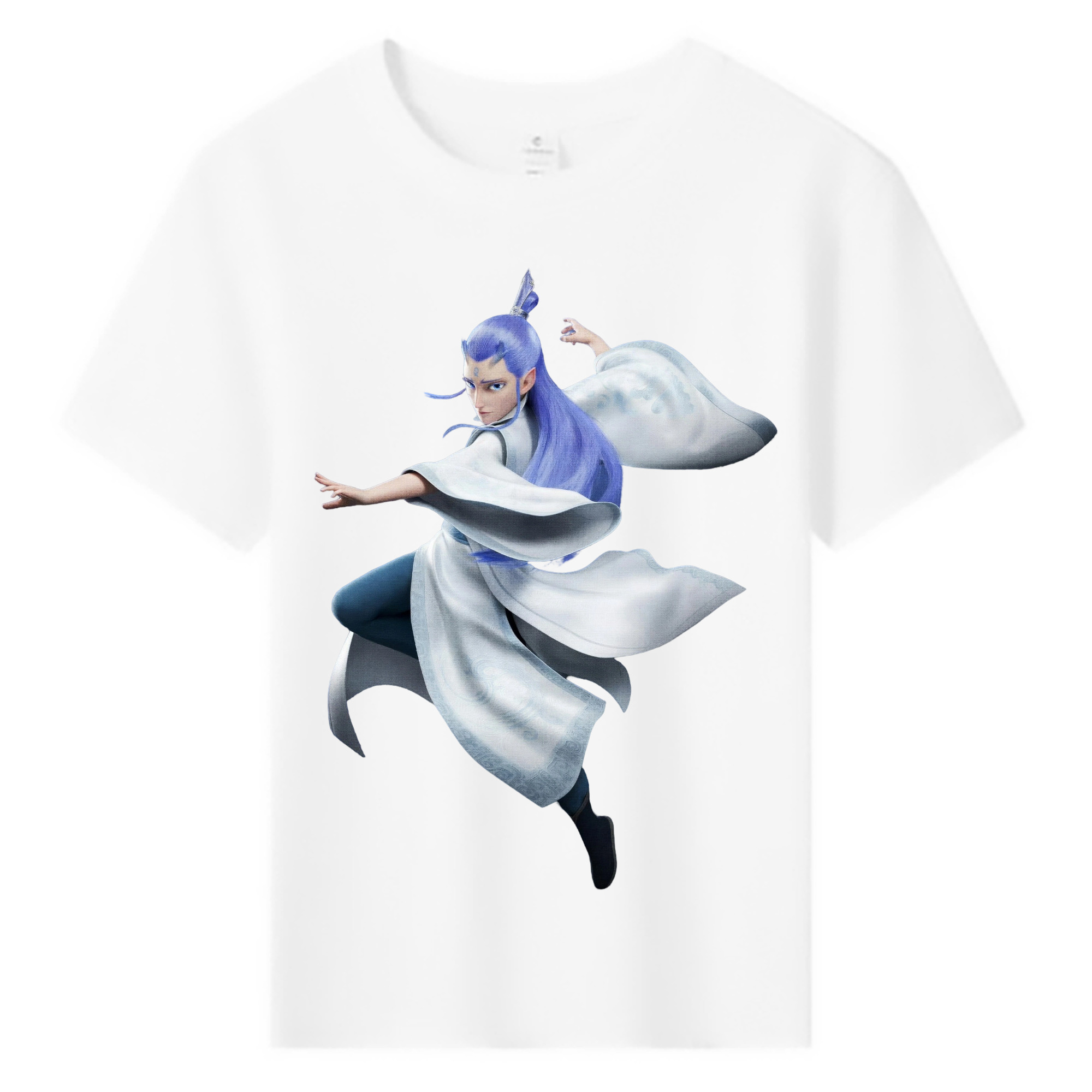 （画像用） Ne Zha 2 ナタ 魔童の大暴れ 綿100％キッズTシャツ（フロントプリント）