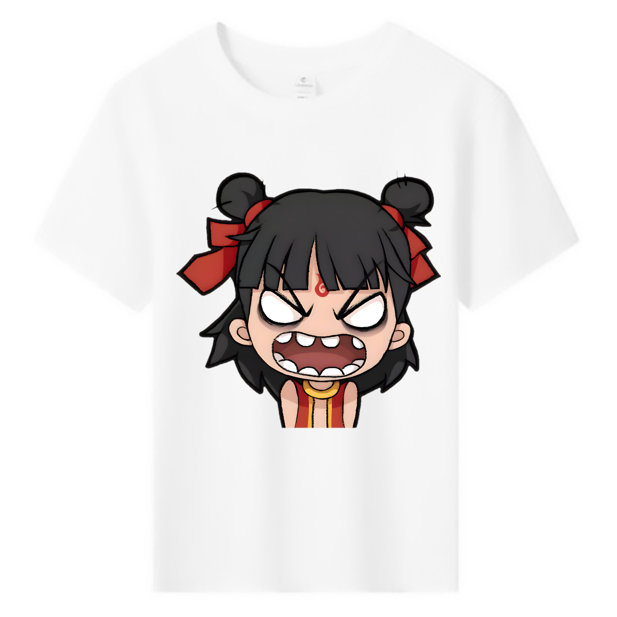 （画像用） Ne Zha 2 ナタ 魔童の大暴れ 綿100％キッズTシャツ（フロントプリント）
