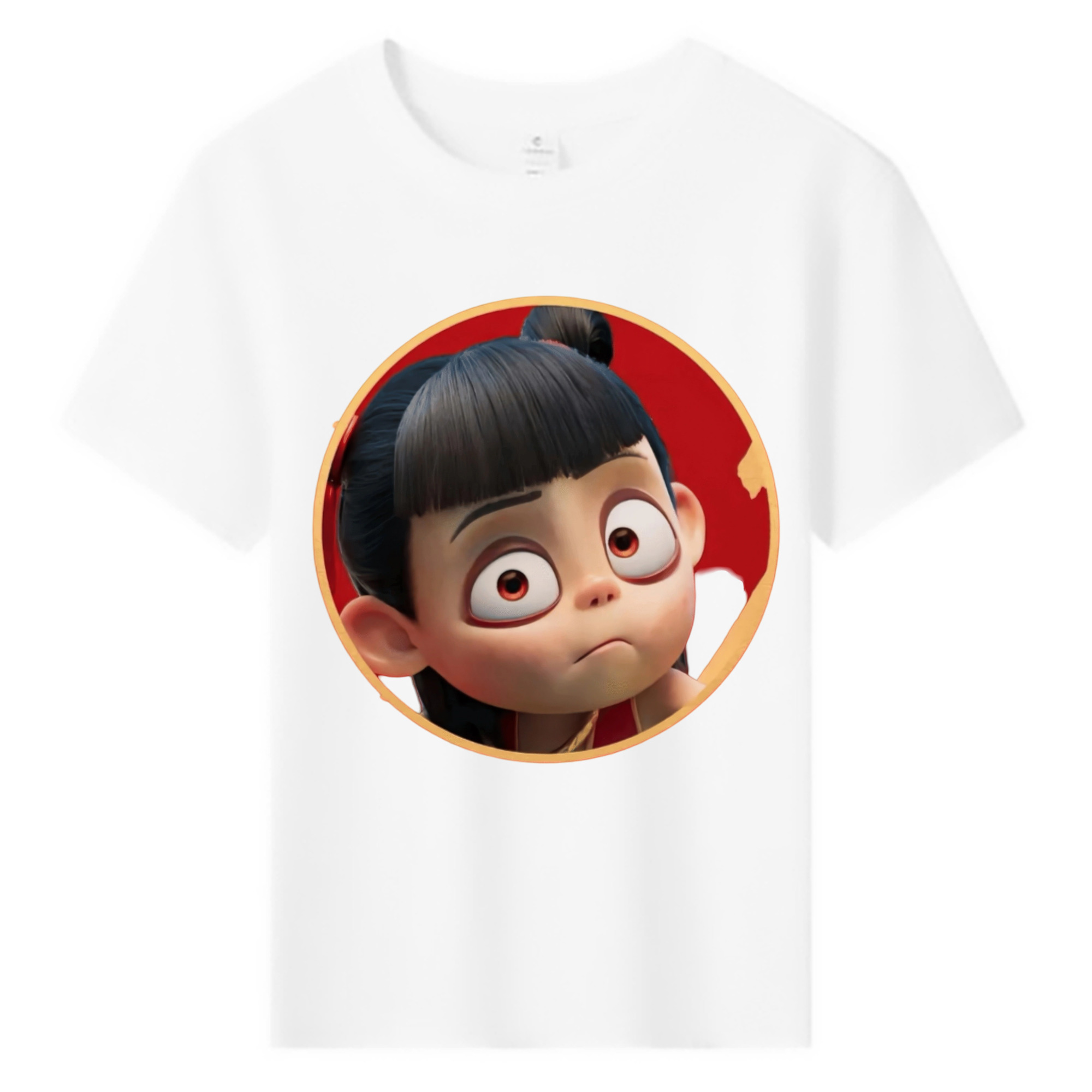 （画像用） Ne Zha 2 ナタ 魔童の大暴れ 綿100％キッズTシャツ（フロントプリント）