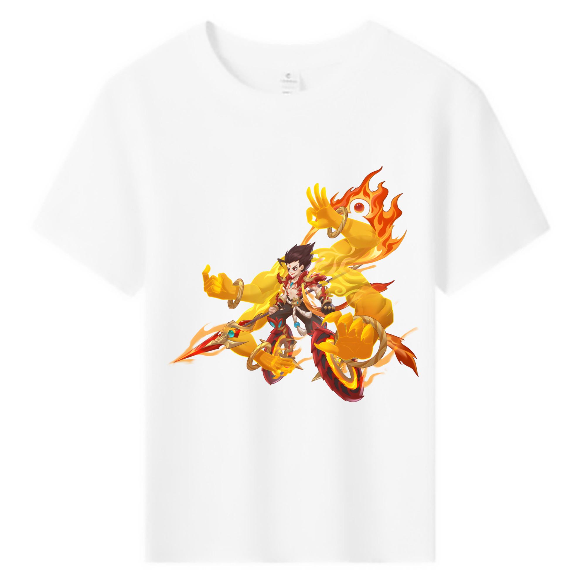 （画像用） Ne Zha 2 ナタ 魔童の大暴れ 綿100％キッズTシャツ（フロントプリント）
