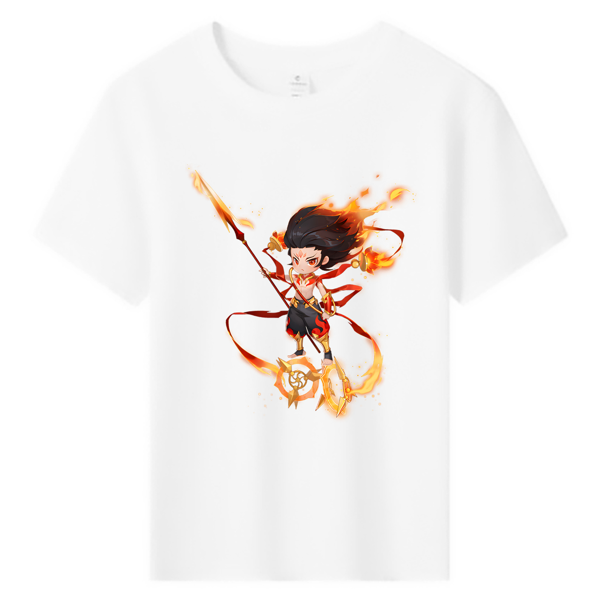 （画像用） Ne Zha 2 ナタ 魔童の大暴れ 綿100％キッズTシャツ（フロントプリント）