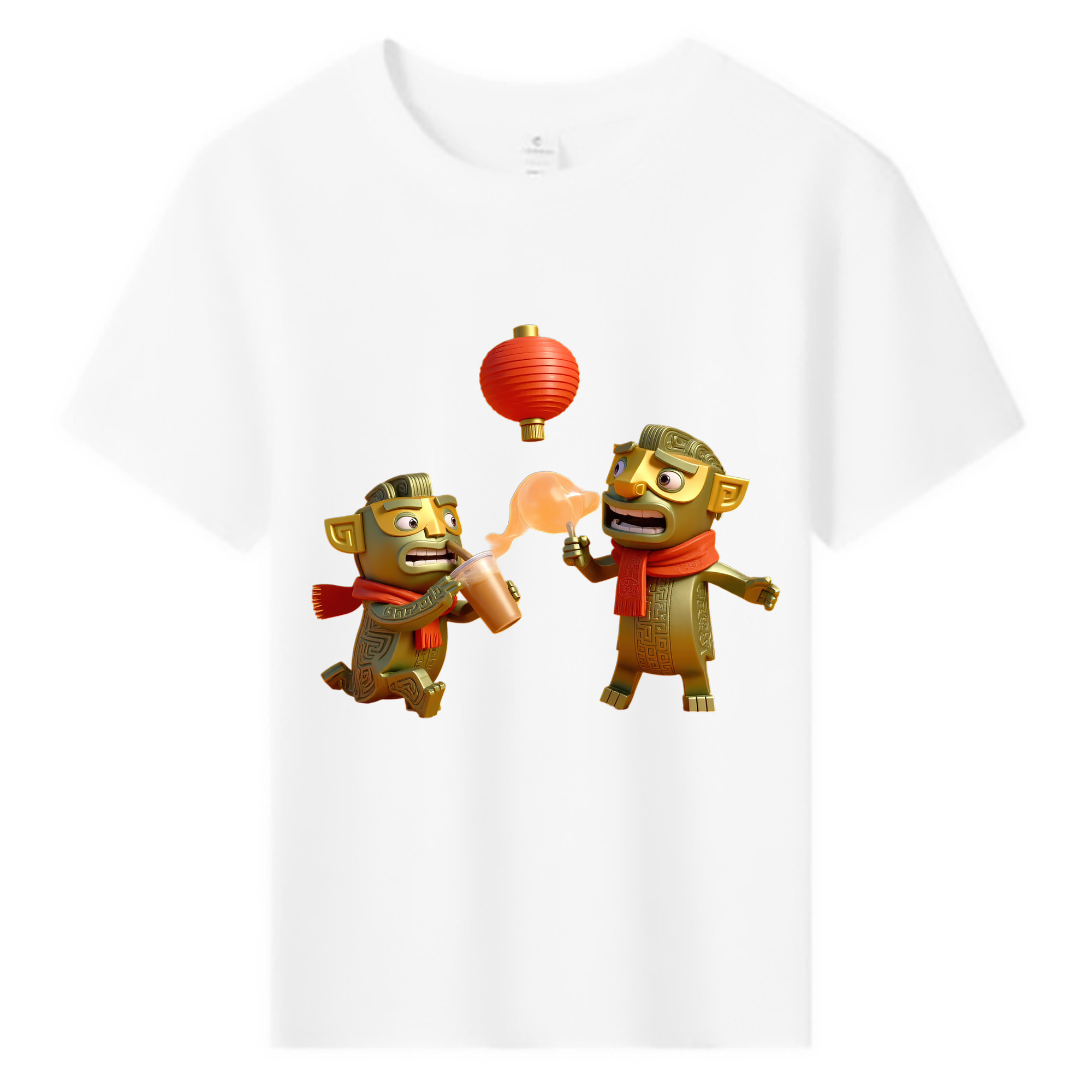 （画像用） Ne Zha 2 ナタ 魔童の大暴れ 綿100％キッズTシャツ（フロントプリント）
