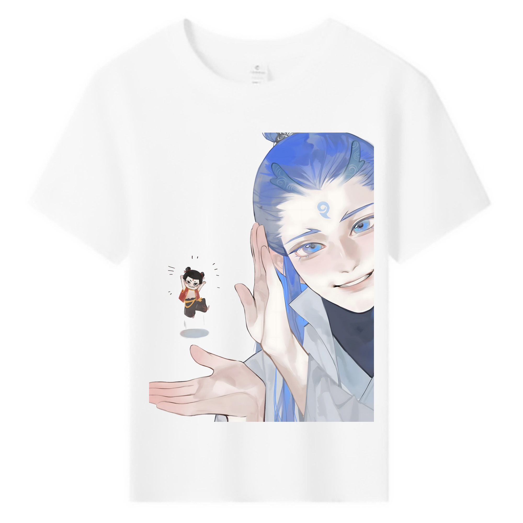 （画像用） Ne Zha 2 ナタ 魔童の大暴れ 綿100％キッズTシャツ（フロントプリント）