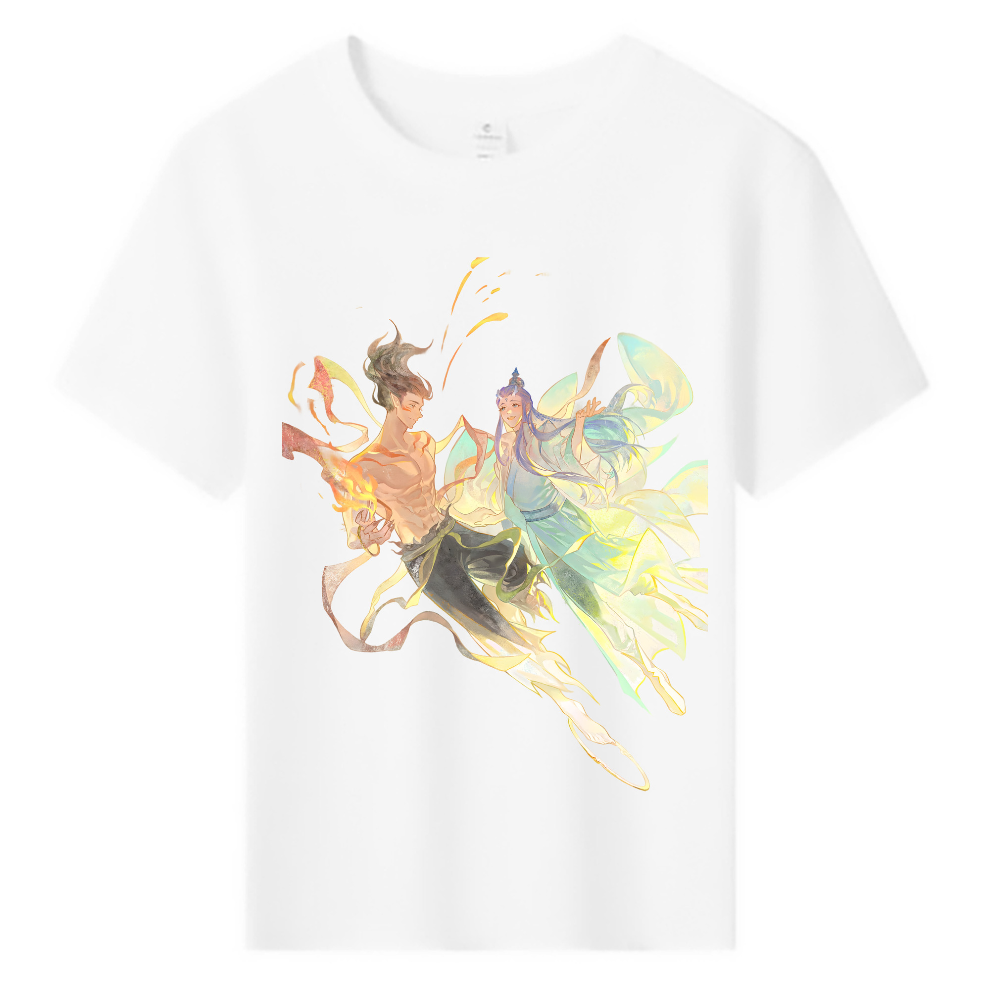 （画像用） Ne Zha 2 ナタ 魔童の大暴れ 綿100％キッズTシャツ（フロントプリント）
