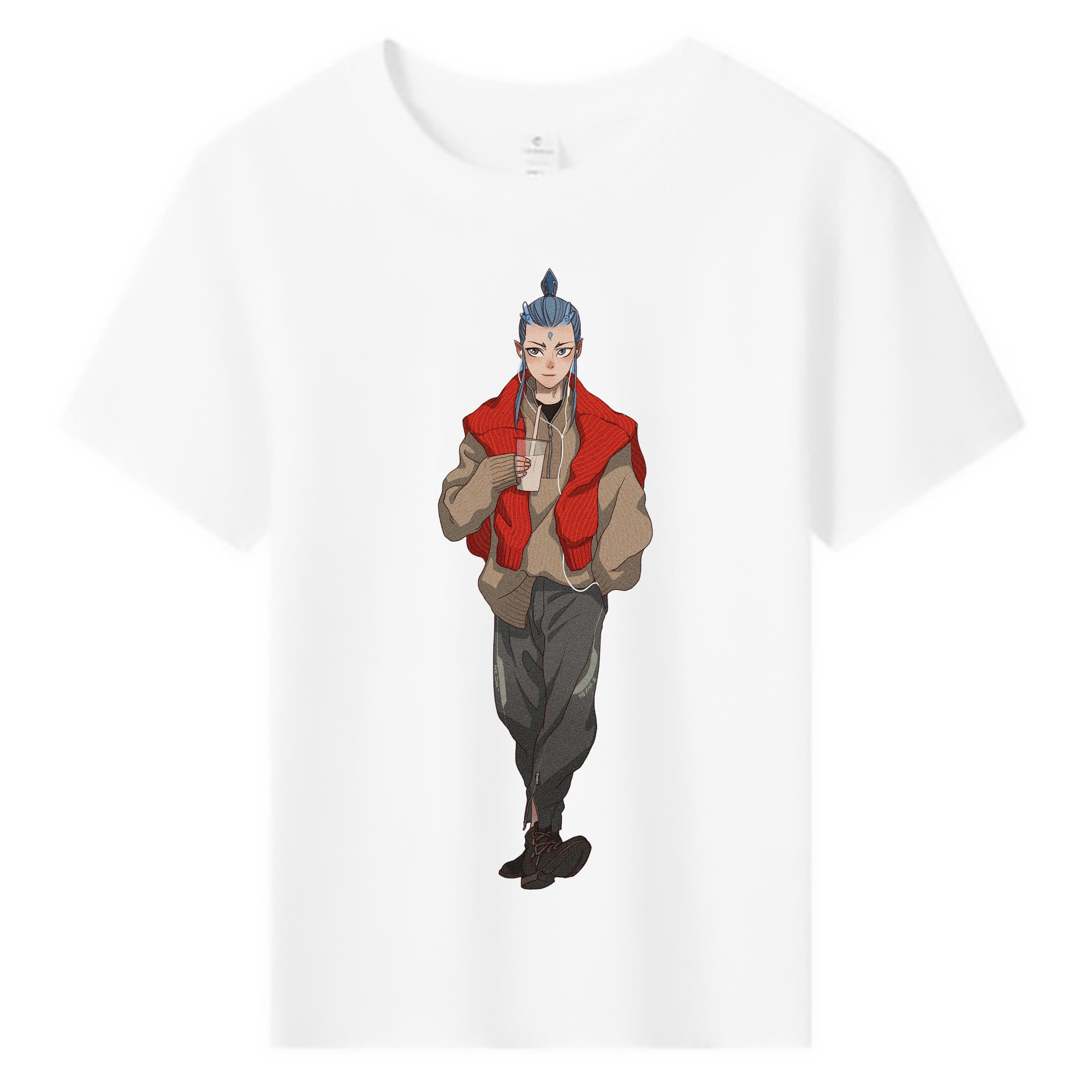 （画像用） Ne Zha 2 ナタ 魔童の大暴れ 綿100％キッズTシャツ（フロントプリント）