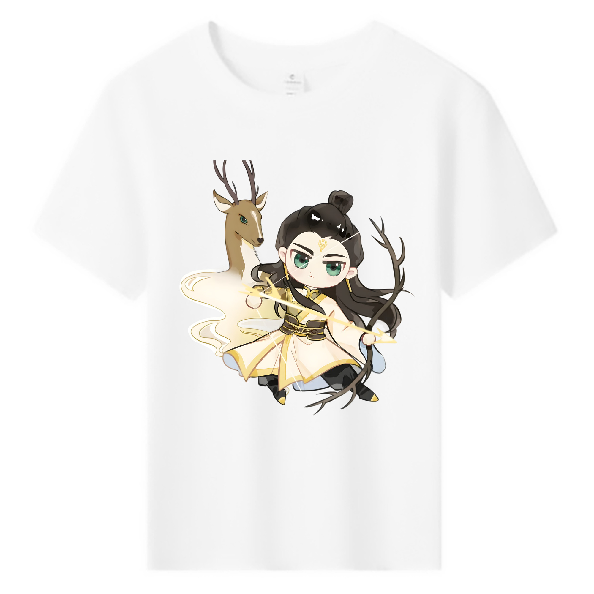 （画像用） Ne Zha 2 ナタ 魔童の大暴れ 綿100％キッズTシャツ（フロントプリント）