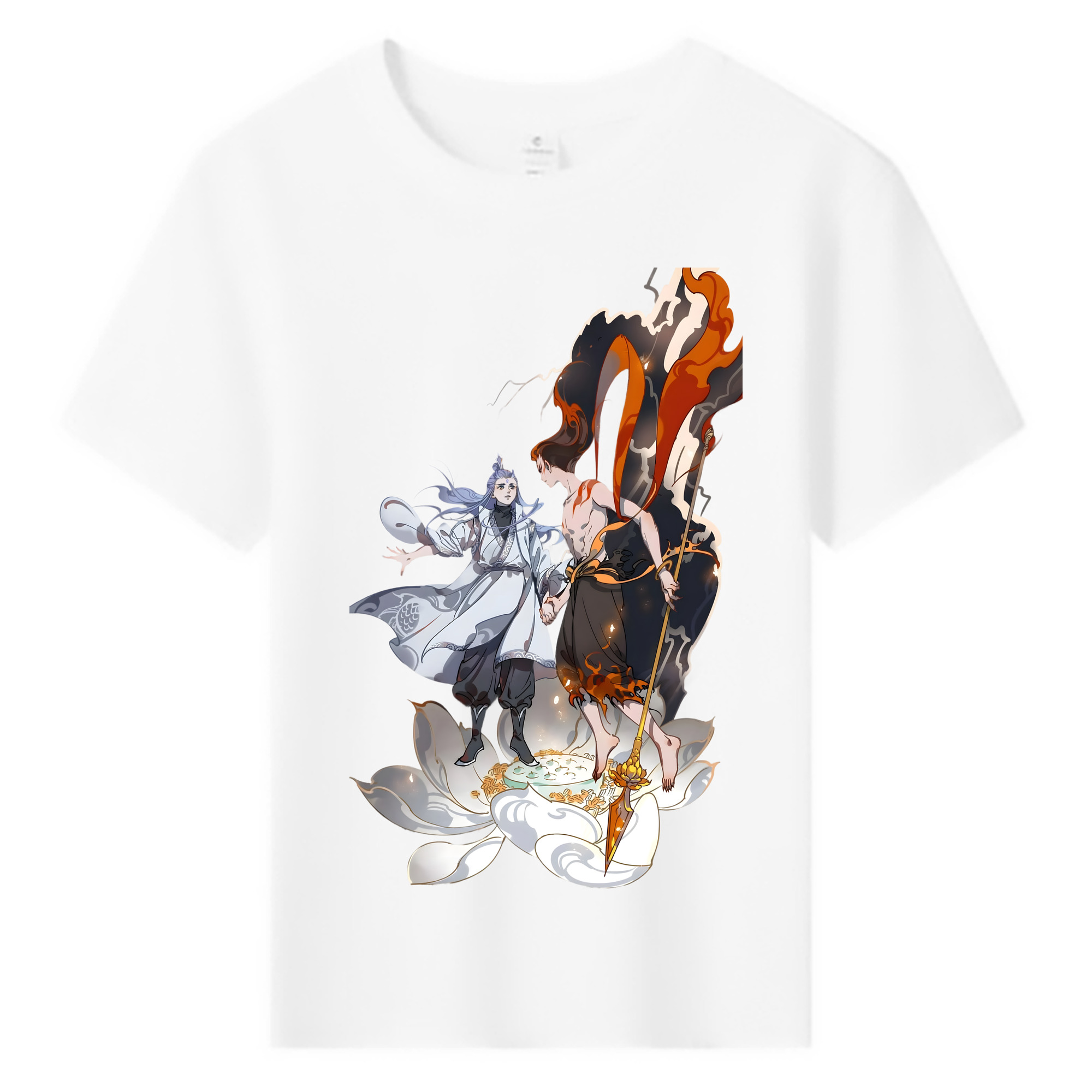 （画像用） Ne Zha 2 ナタ 魔童の大暴れ 綿100％キッズTシャツ（フロントプリント）