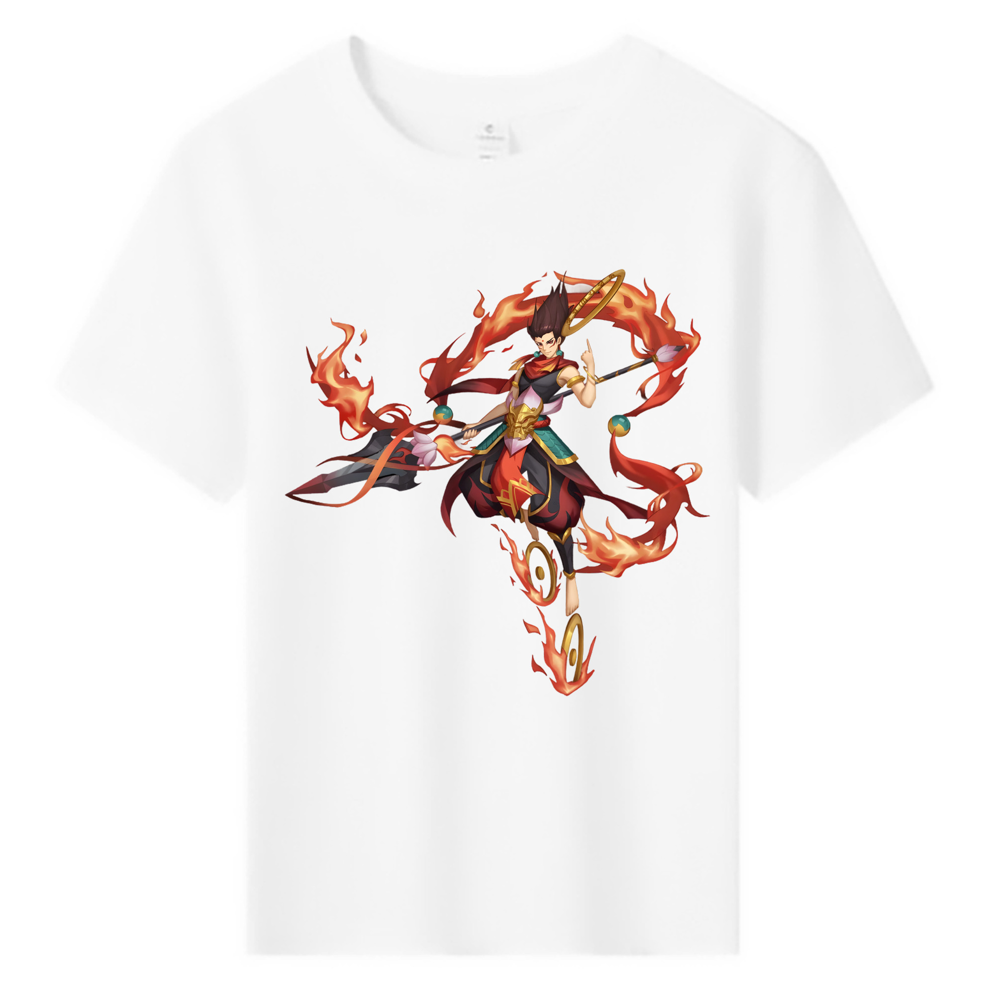 （画像用） Ne Zha 2 ナタ 魔童の大暴れ 綿100％キッズTシャツ（フロントプリント）