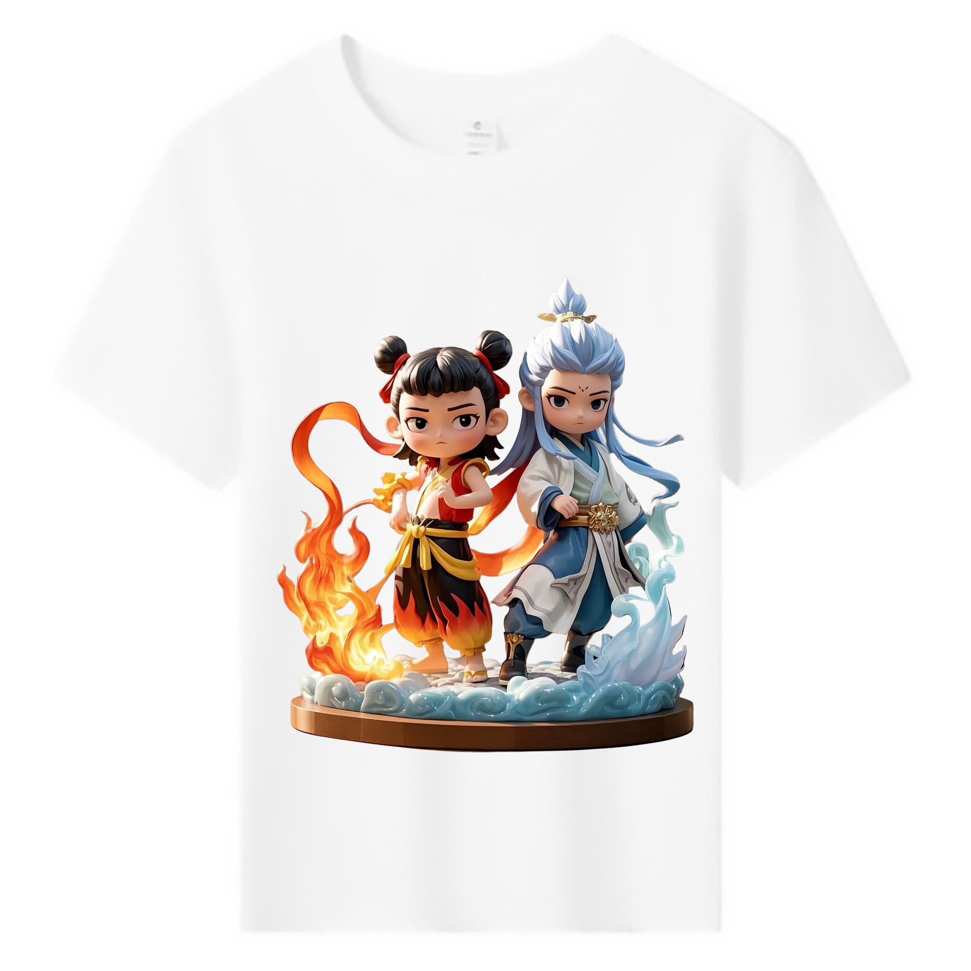 （画像用） Ne Zha 2 ナタ 魔童の大暴れ 綿100％キッズTシャツ（フロントプリント）
