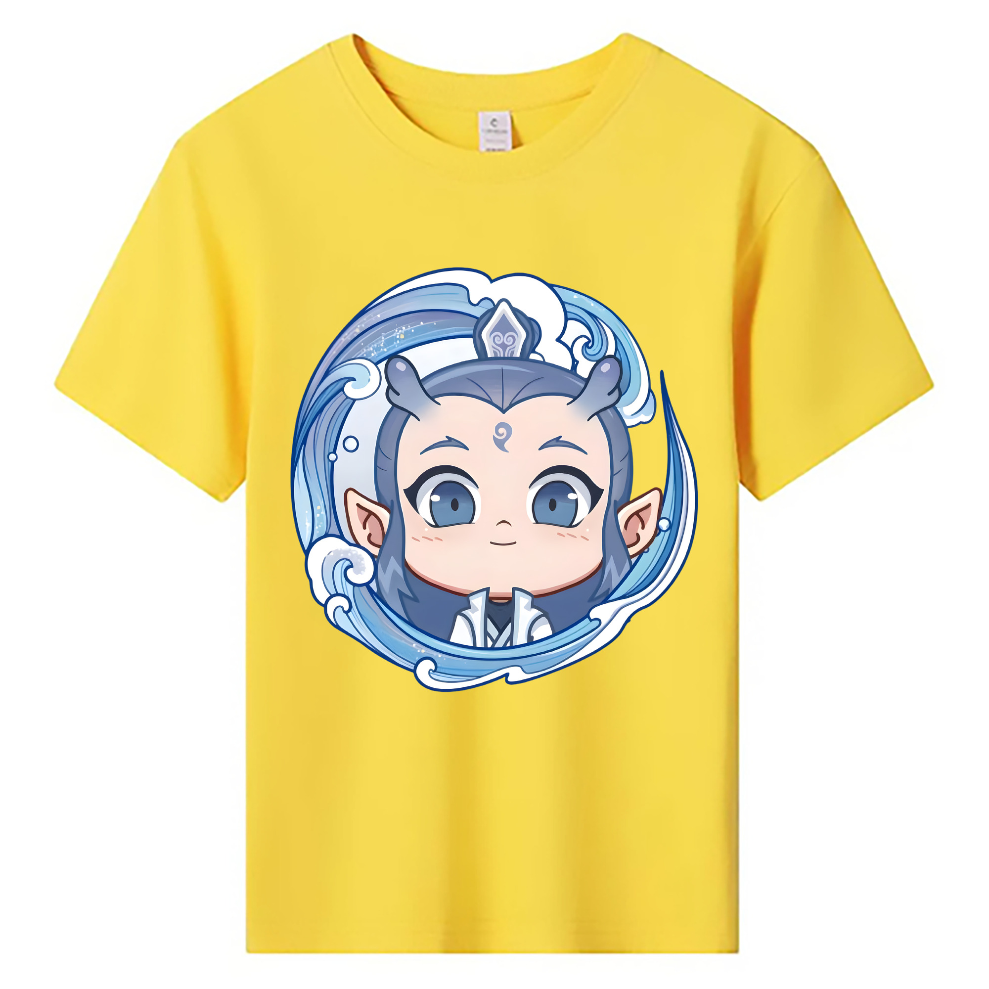 （画像用） Ne Zha 2 ナタ 魔童の大暴れ 綿100％キッズTシャツ（フロントプリント）