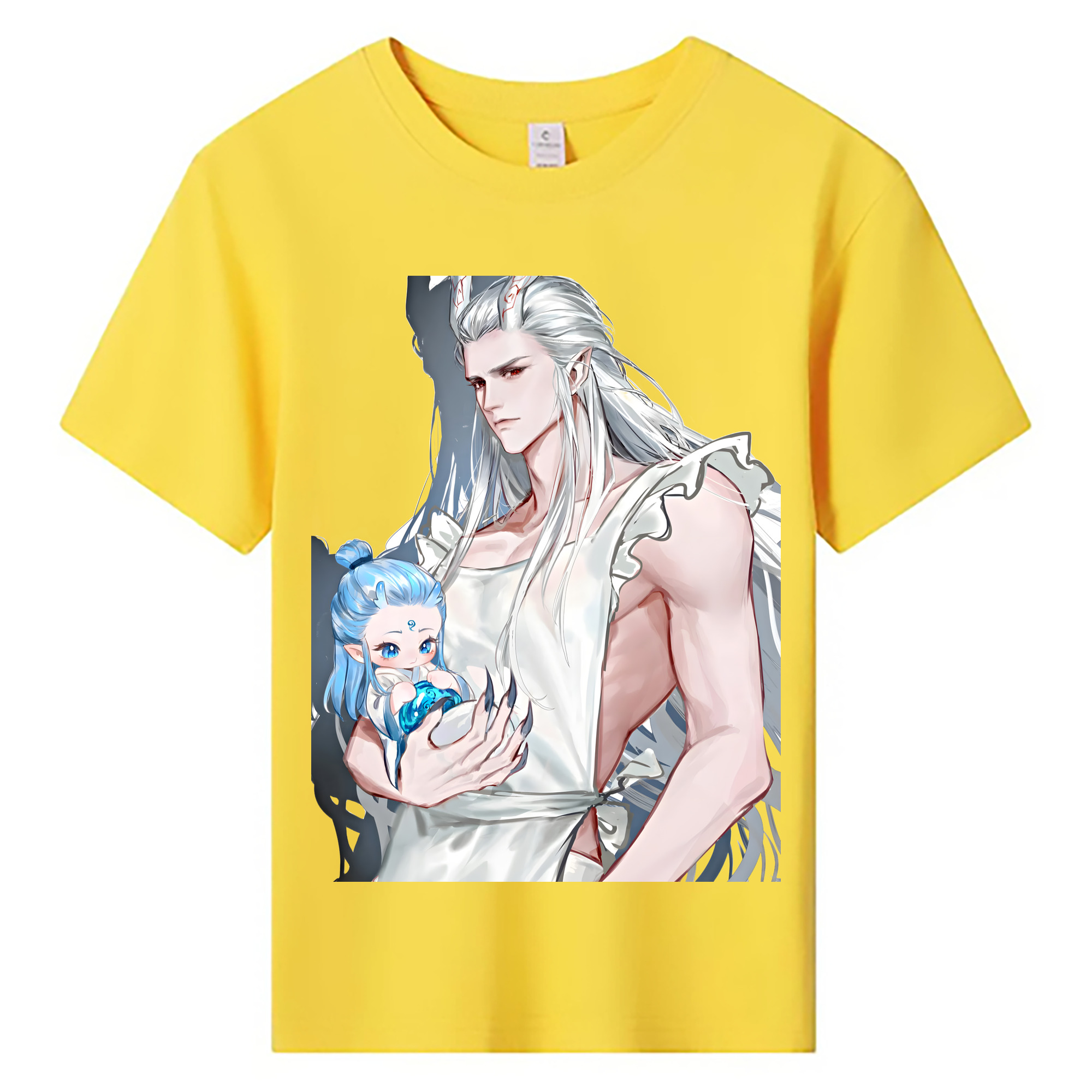 （画像用） Ne Zha 2 ナタ 魔童の大暴れ 綿100％キッズTシャツ（フロントプリント）