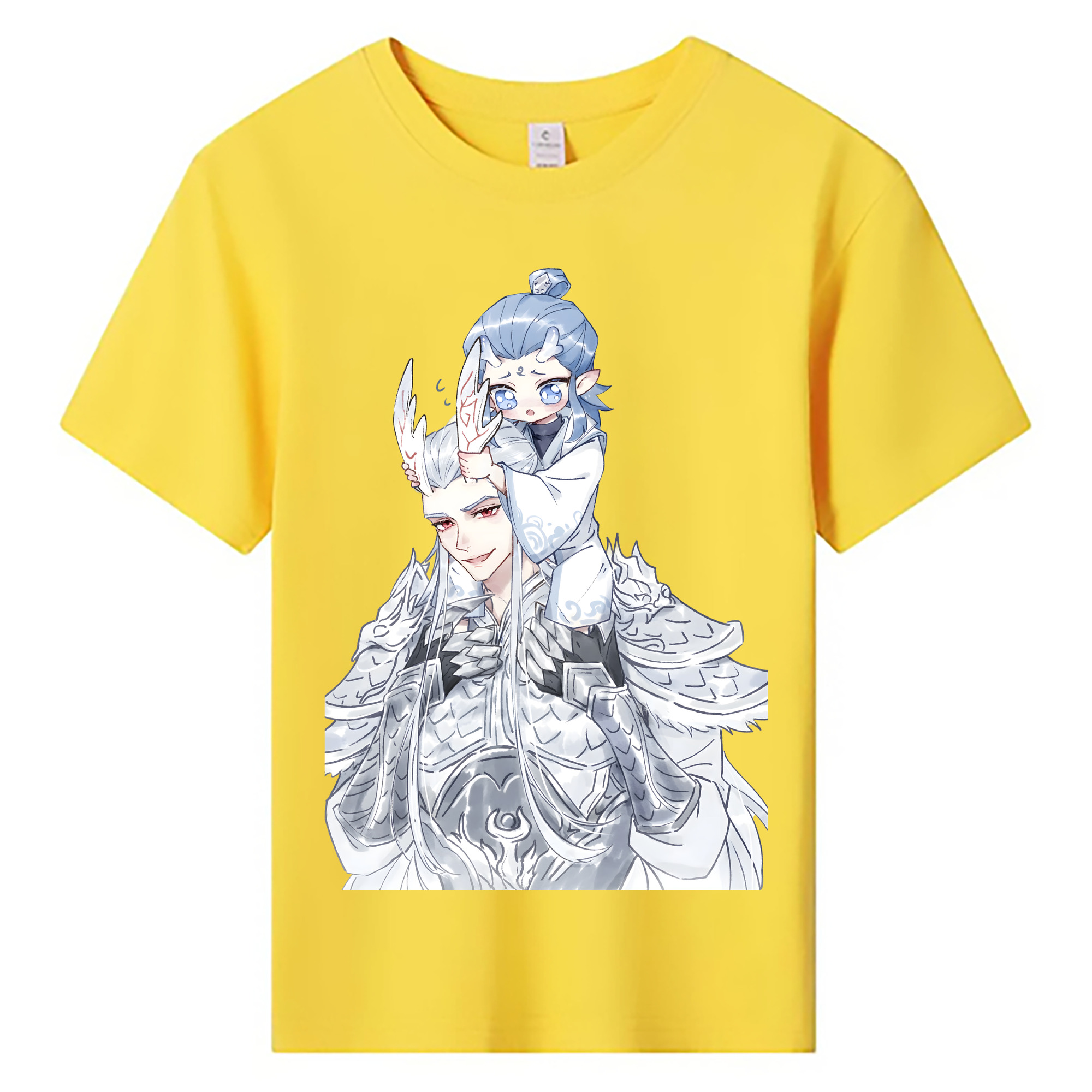 （画像用） Ne Zha 2 ナタ 魔童の大暴れ 綿100％キッズTシャツ（フロントプリント）