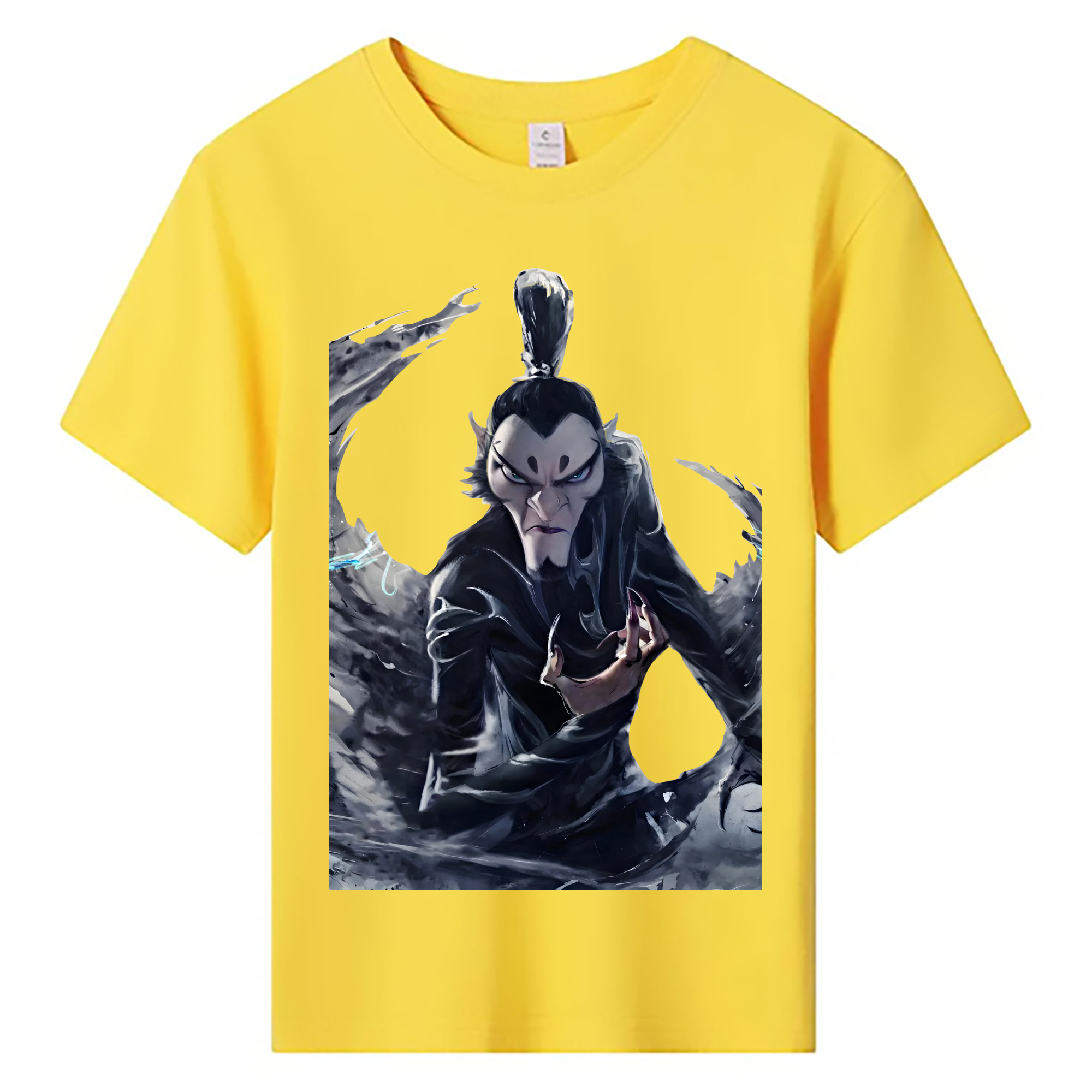 （画像用） Ne Zha 2 ナタ 魔童の大暴れ 綿100％キッズTシャツ（フロントプリント）