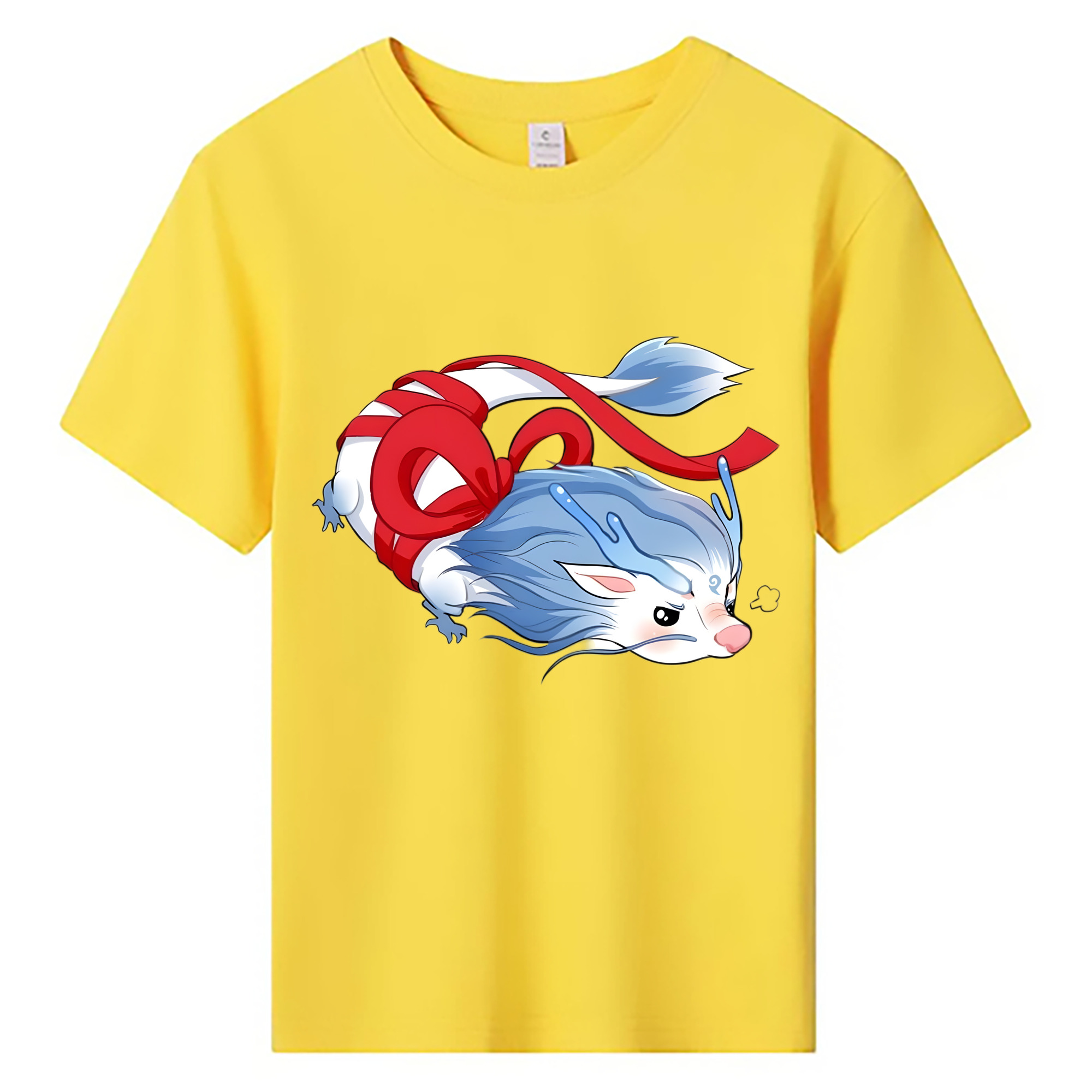（画像用） Ne Zha 2 ナタ 魔童の大暴れ 綿100％キッズTシャツ（フロントプリント）