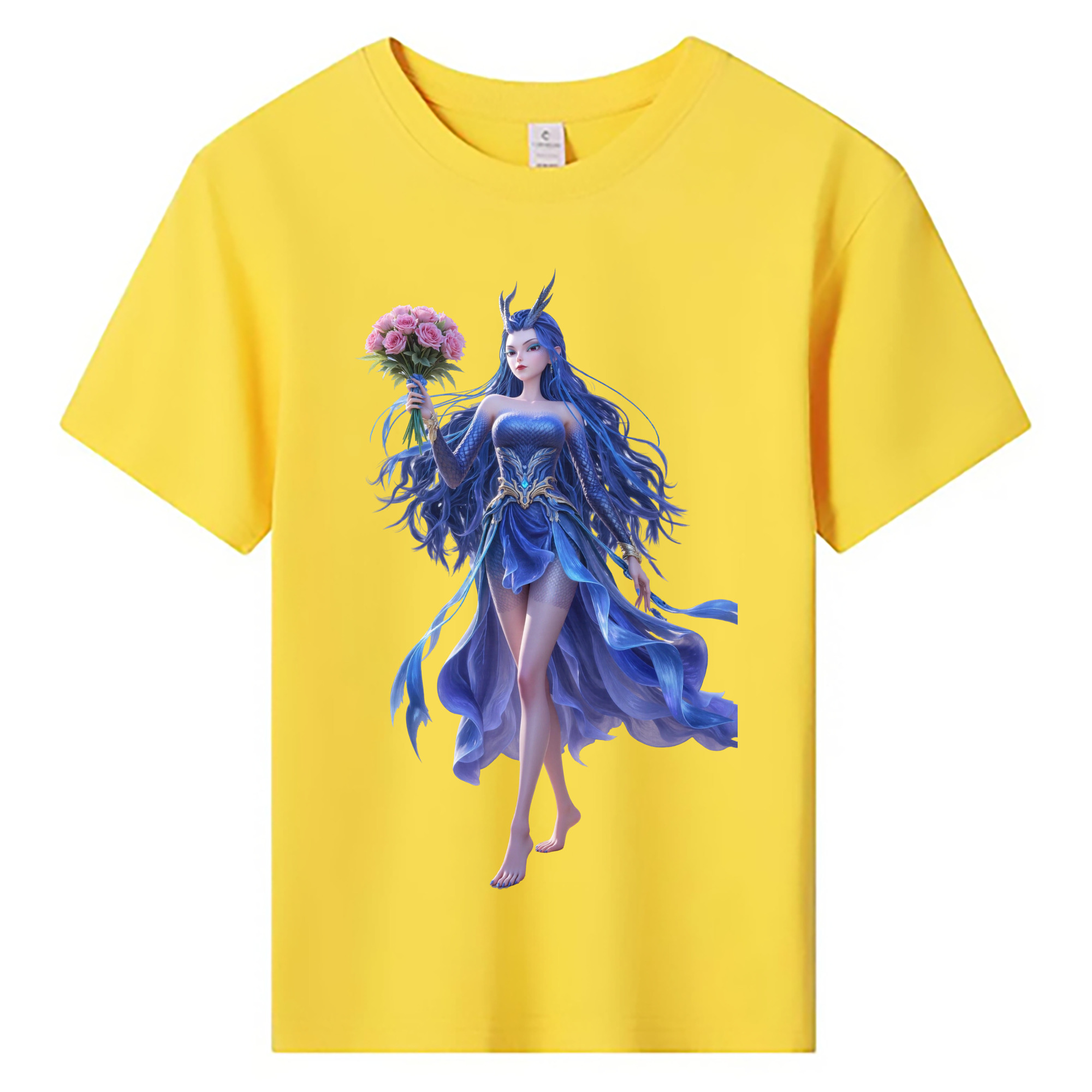 （画像用） Ne Zha 2 ナタ 魔童の大暴れ 綿100％キッズTシャツ（フロントプリント）