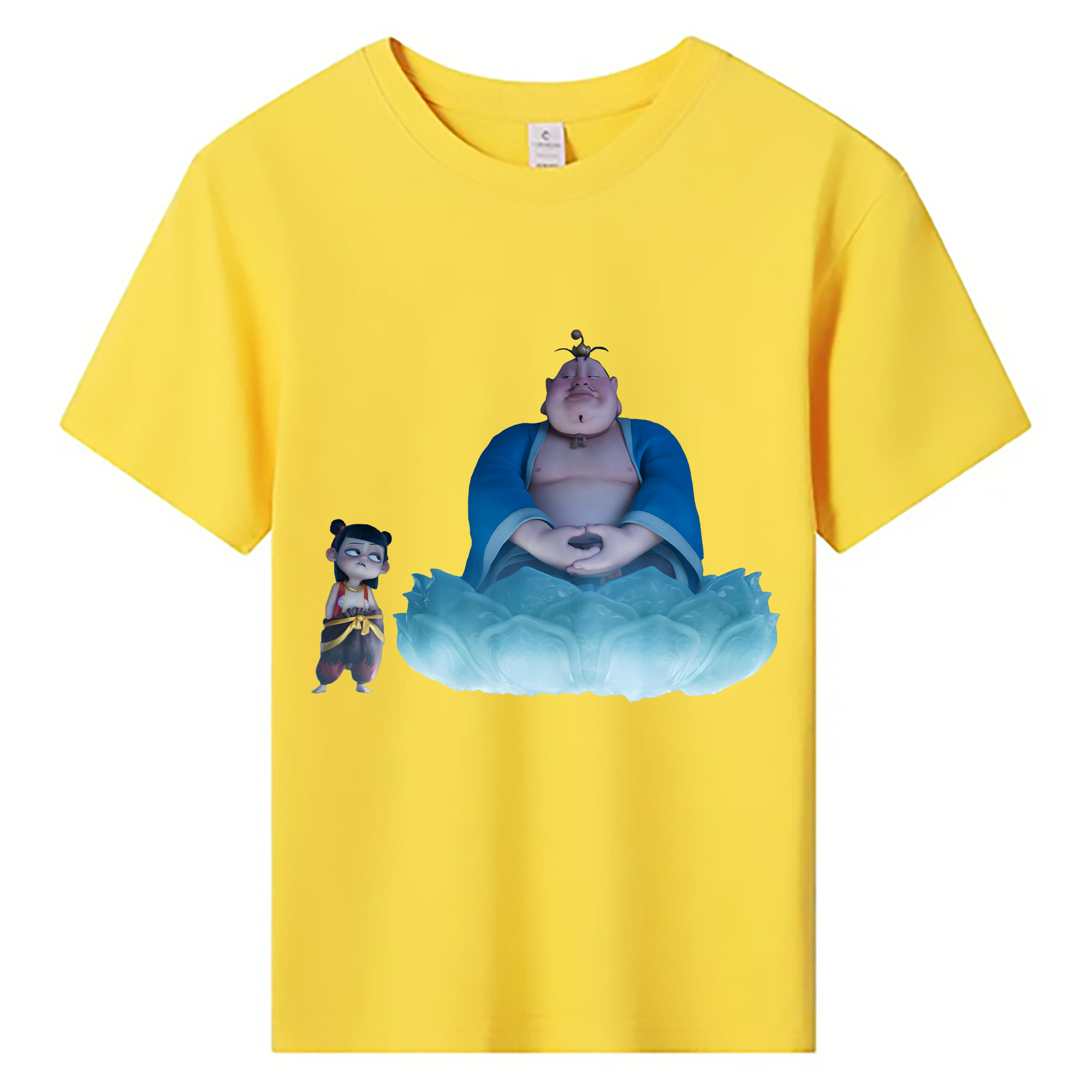 （画像用） Ne Zha 2 ナタ 魔童の大暴れ 綿100％キッズTシャツ（フロントプリント）