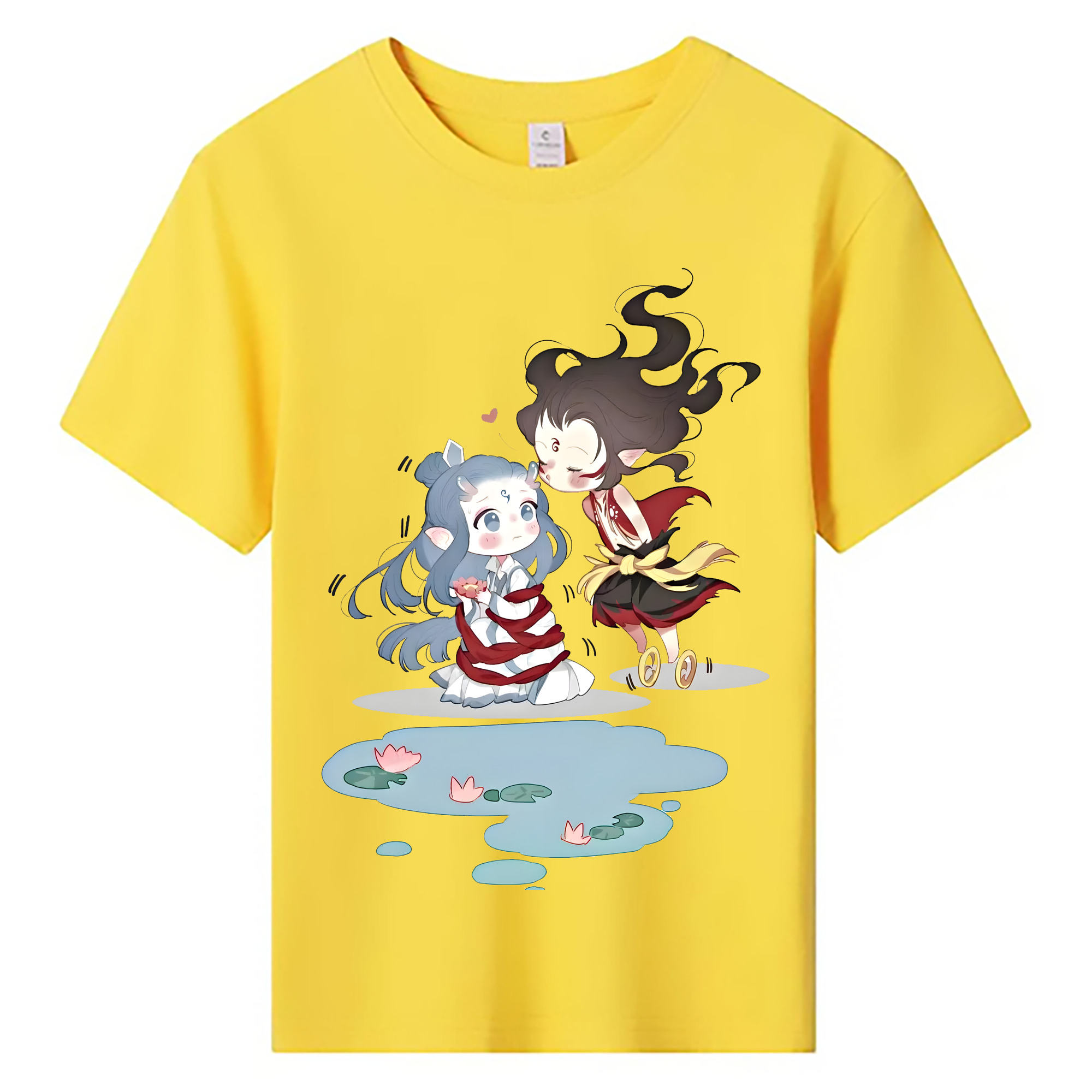 （画像用） Ne Zha 2 ナタ 魔童の大暴れ 綿100％キッズTシャツ（フロントプリント）