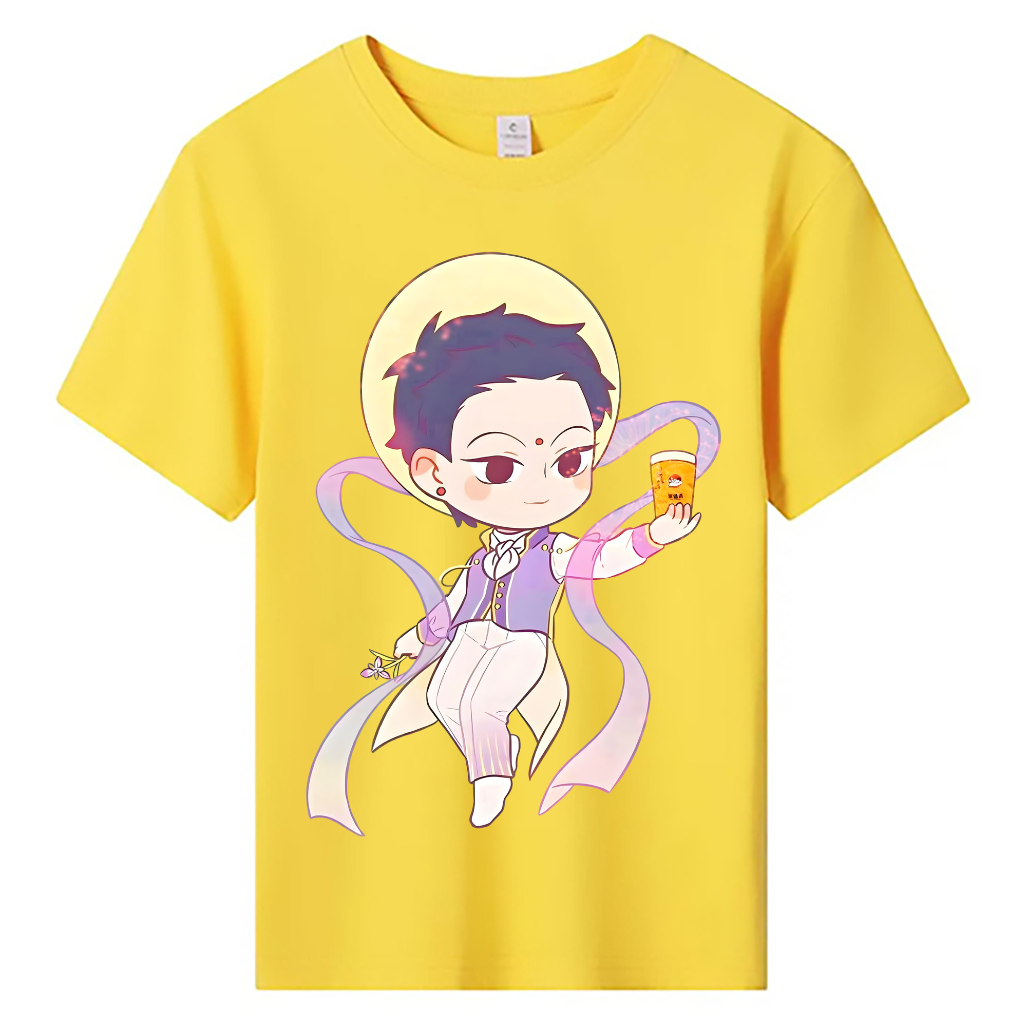 （画像用） Ne Zha 2 ナタ 魔童の大暴れ 綿100％キッズTシャツ（フロントプリント）