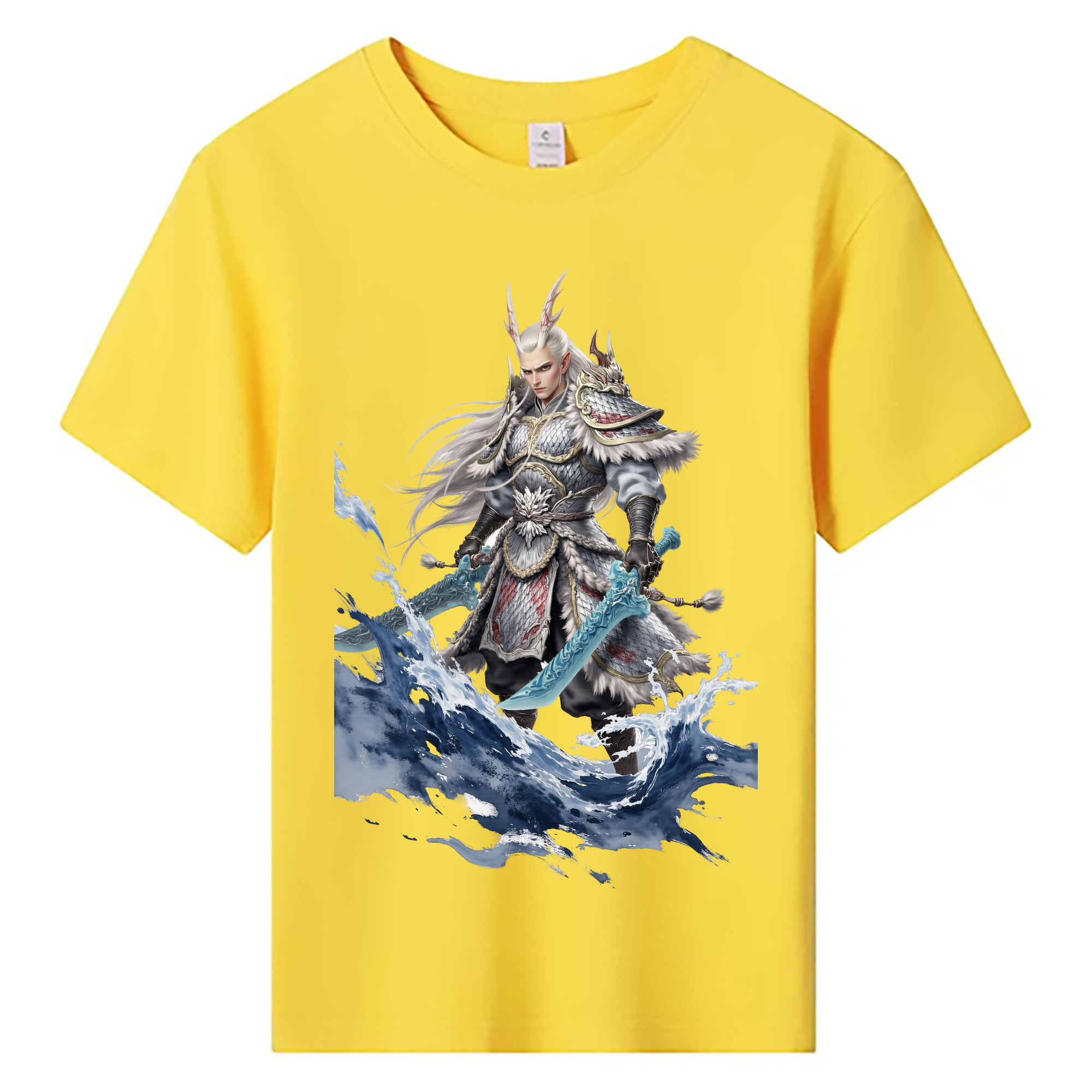 （画像用） Ne Zha 2 ナタ 魔童の大暴れ 綿100％キッズTシャツ（フロントプリント）