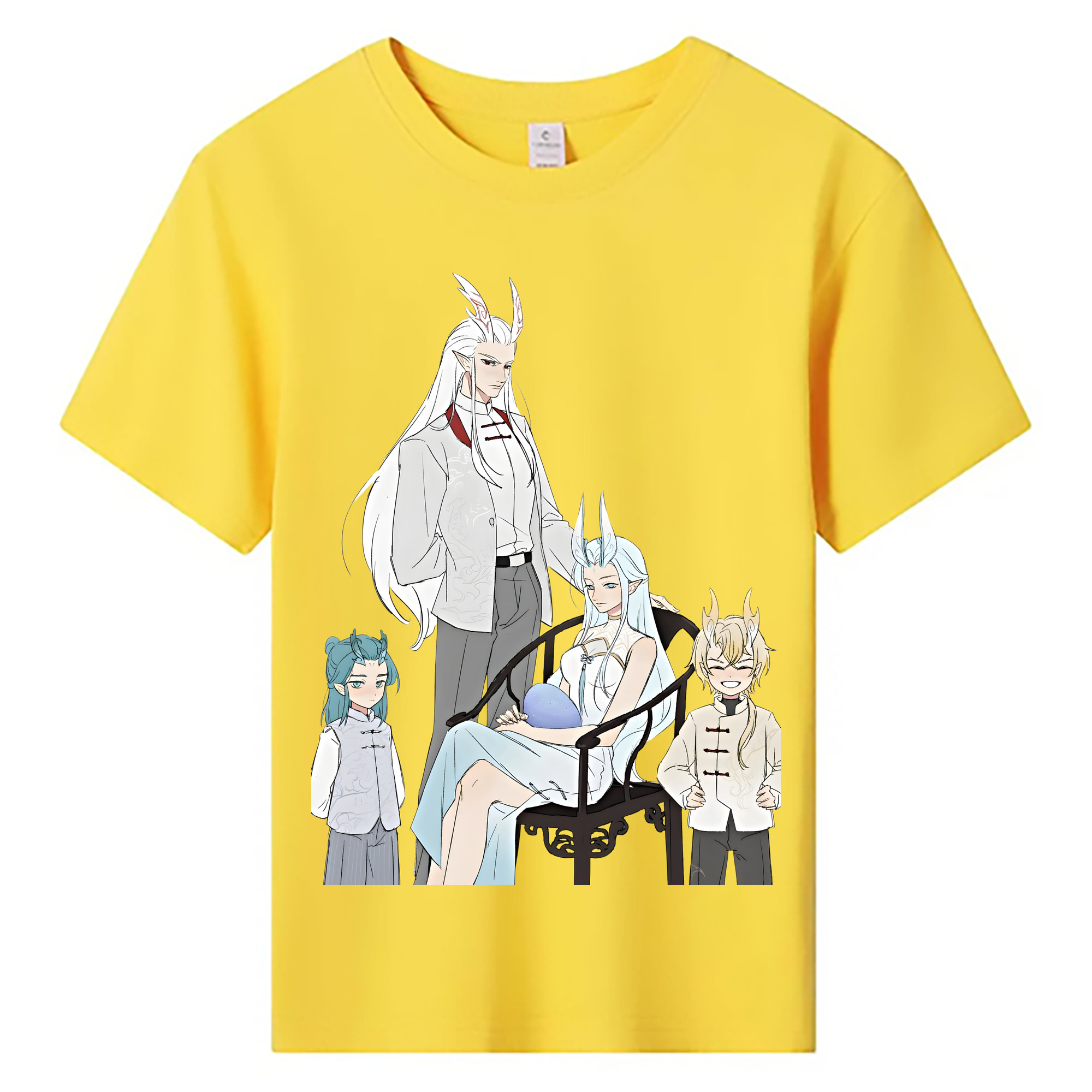 （画像用） Ne Zha 2 ナタ 魔童の大暴れ 綿100％キッズTシャツ（フロントプリント）