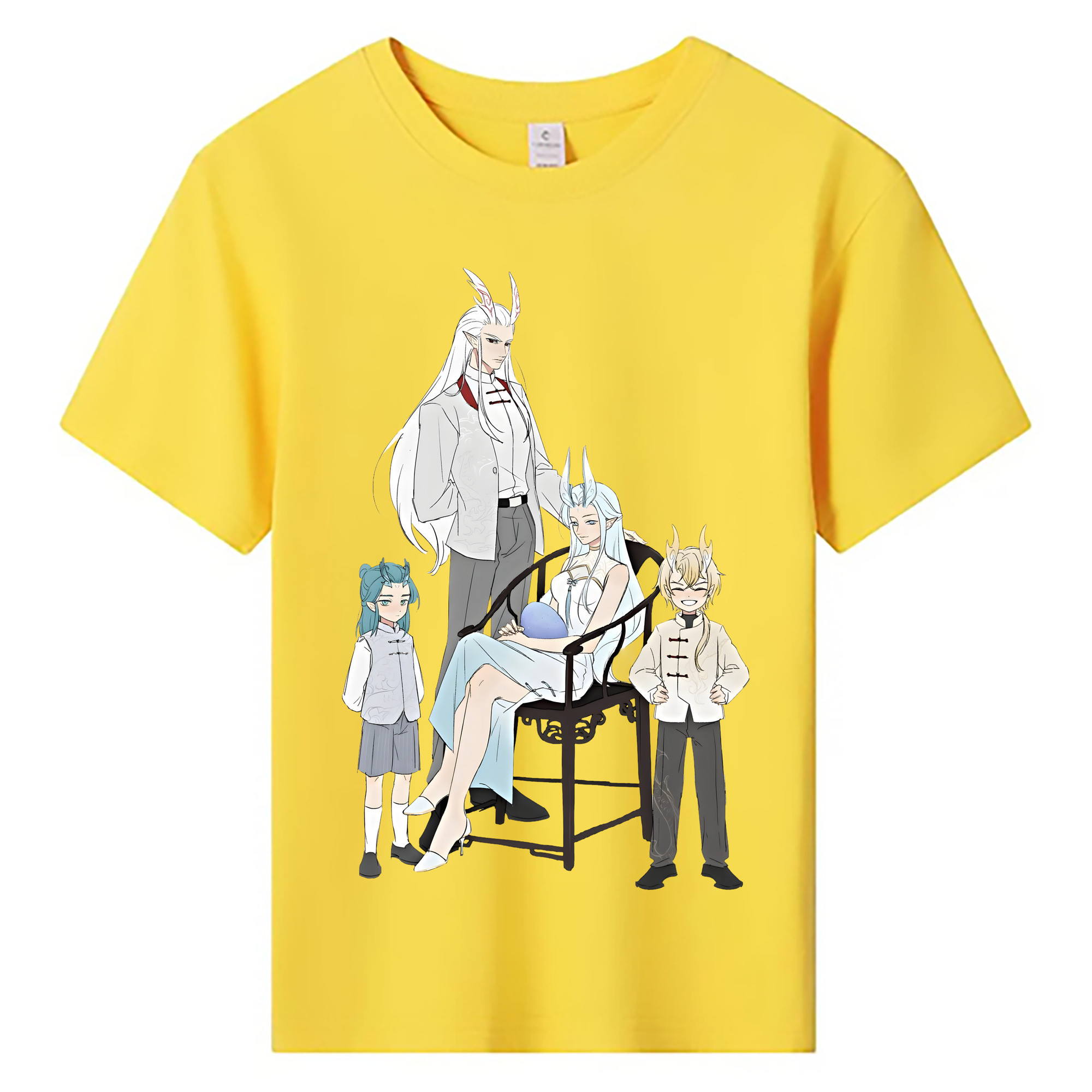 （画像用） Ne Zha 2 ナタ 魔童の大暴れ 綿100％キッズTシャツ（フロントプリント）