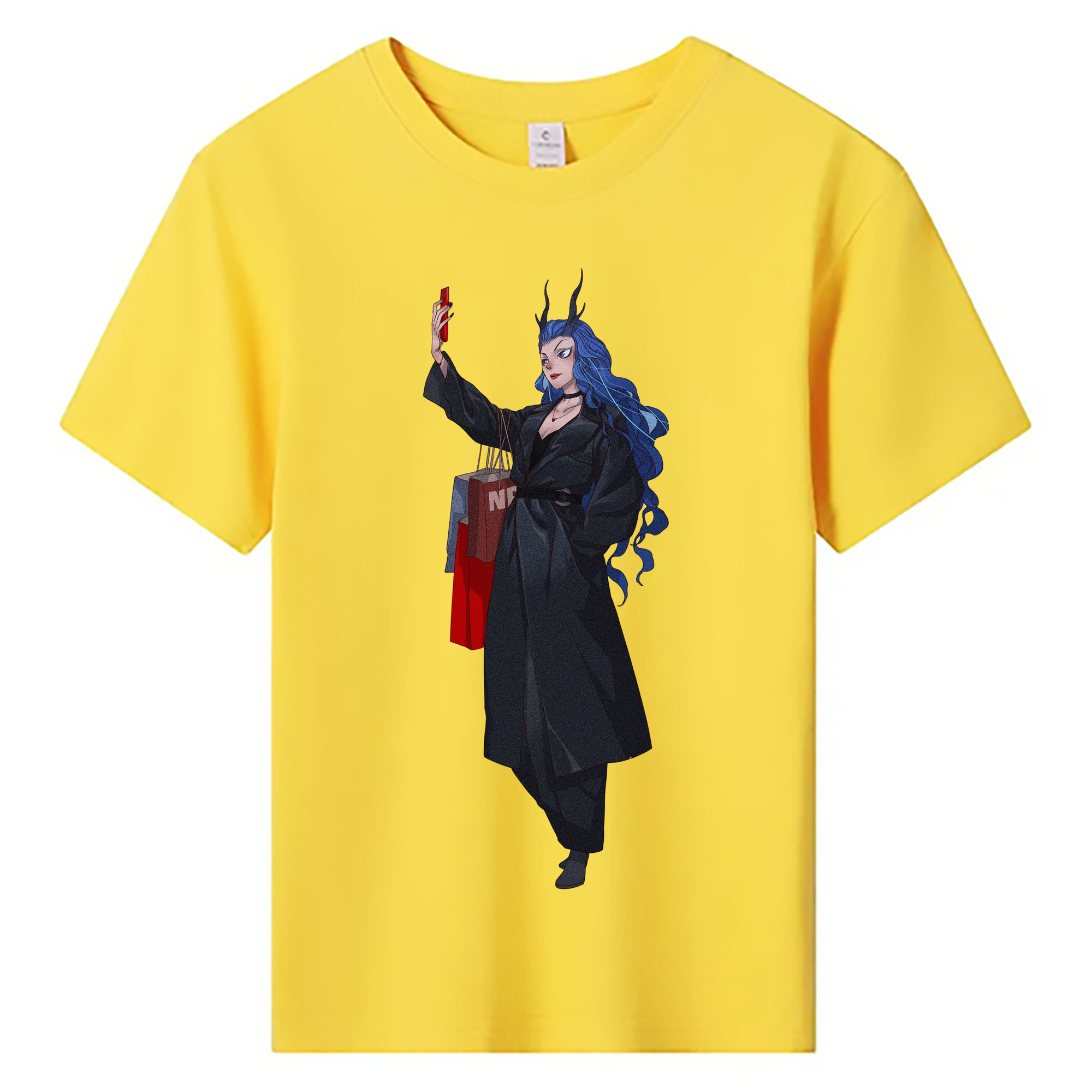 （画像用） Ne Zha 2 ナタ 魔童の大暴れ 綿100％キッズTシャツ（フロントプリント）
