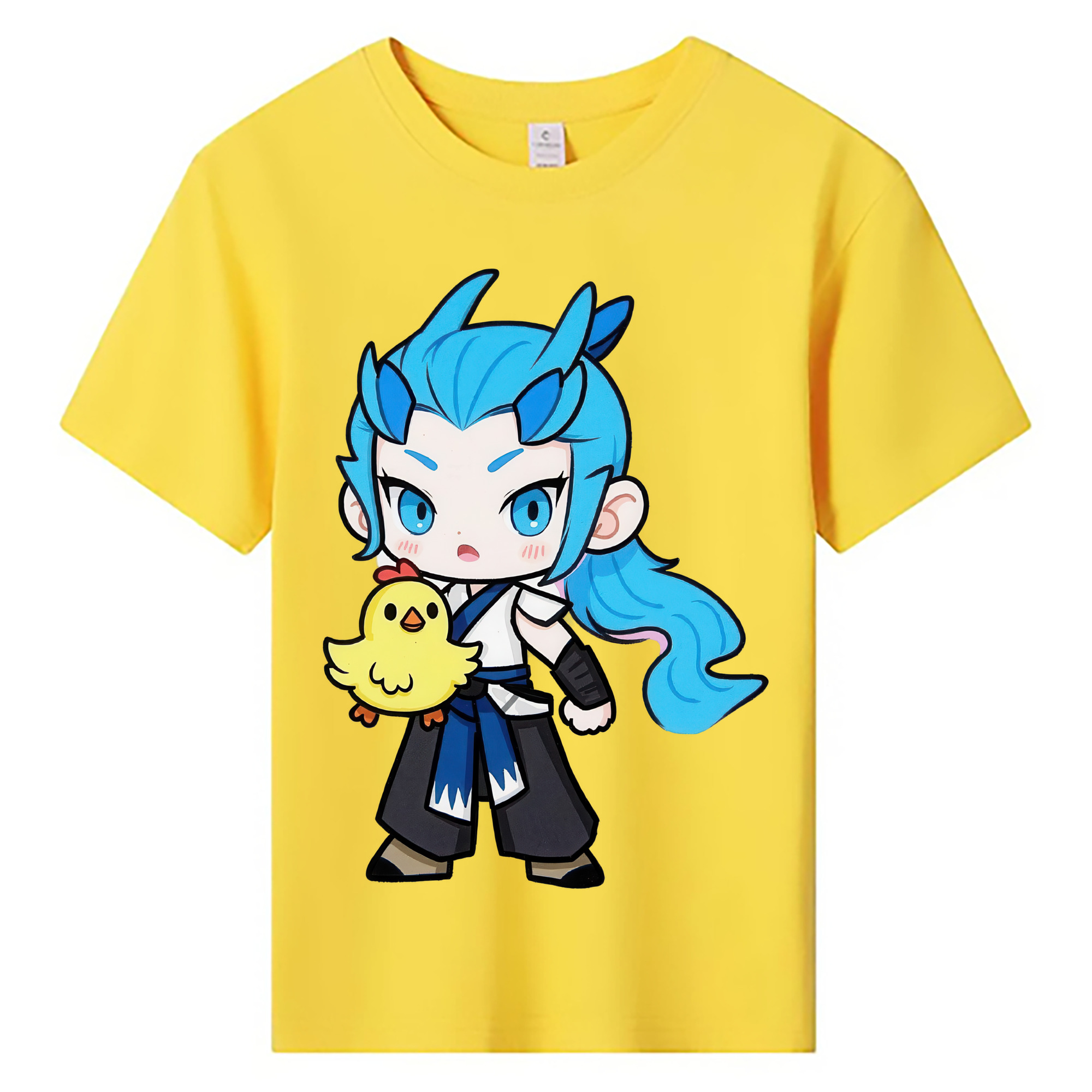 （画像用） Ne Zha 2 ナタ 魔童の大暴れ 綿100％キッズTシャツ（フロントプリント）