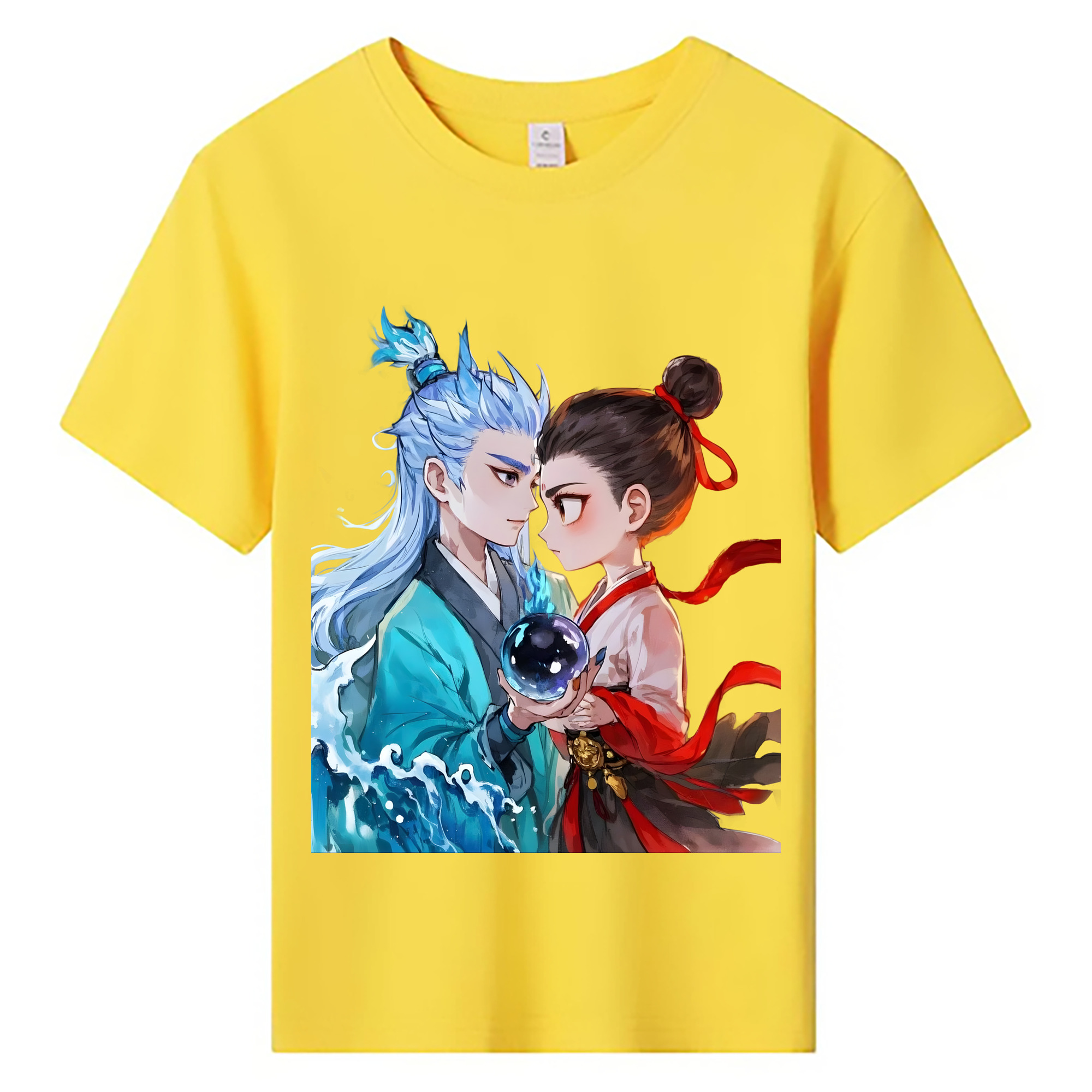 （画像用） Ne Zha 2 ナタ 魔童の大暴れ 綿100％キッズTシャツ（フロントプリント）