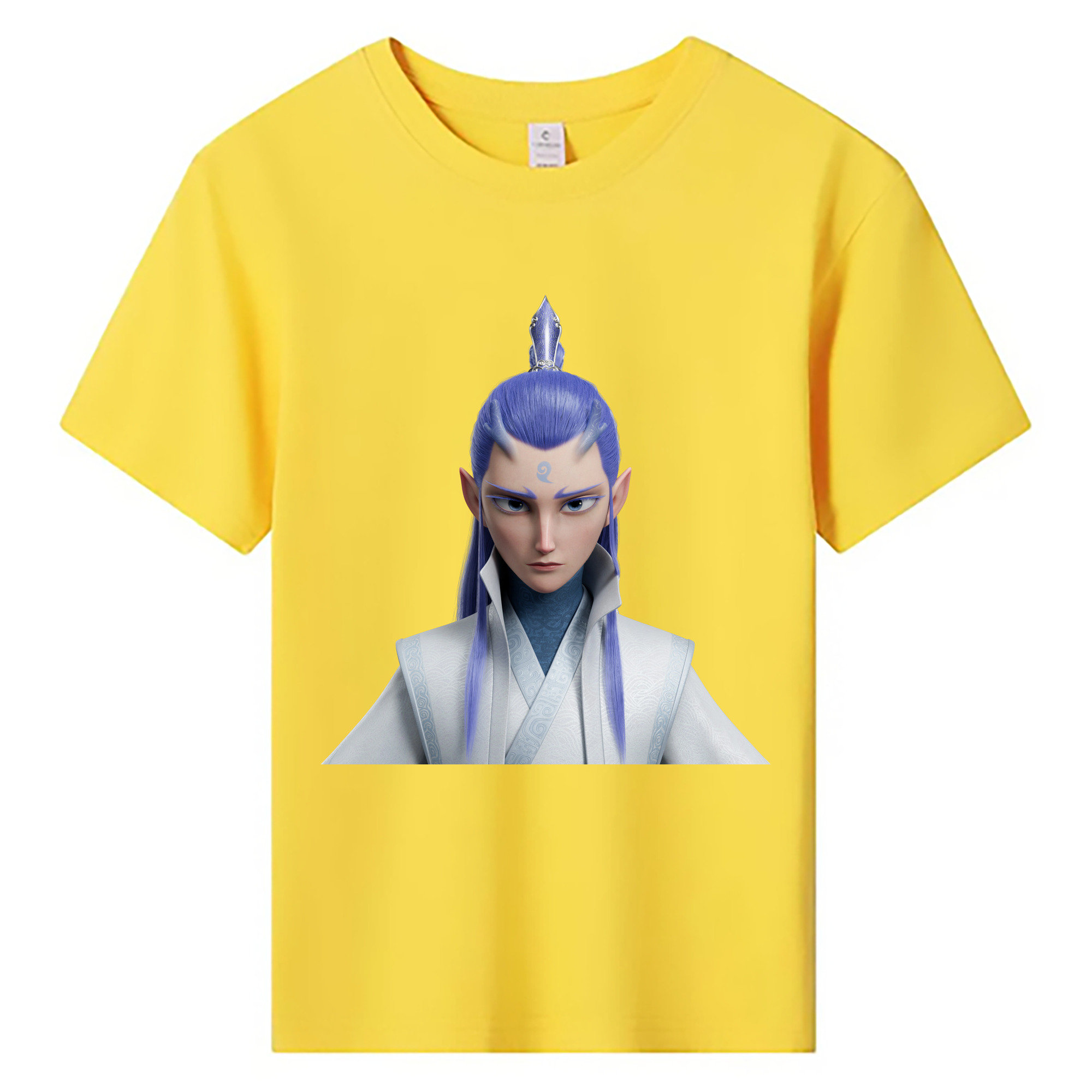 （画像用） Ne Zha 2 ナタ 魔童の大暴れ 綿100％キッズTシャツ（フロントプリント）