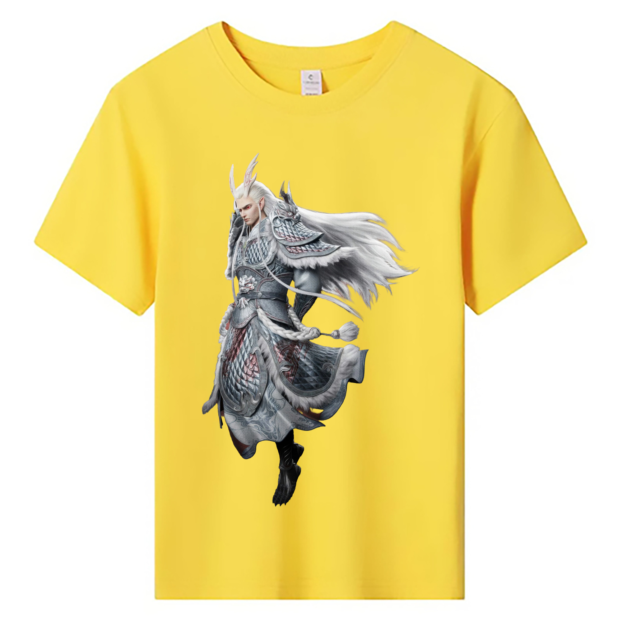 （画像用） Ne Zha 2 ナタ 魔童の大暴れ 綿100％キッズTシャツ（フロントプリント）