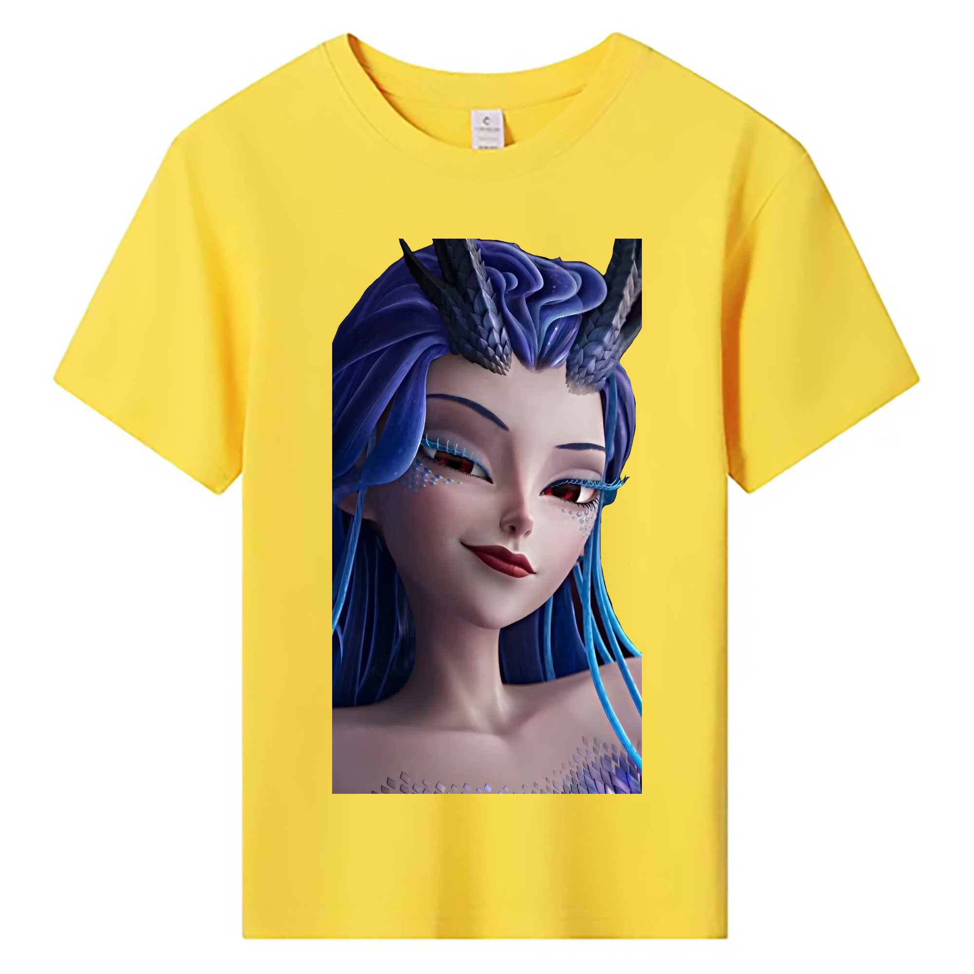 （画像用） Ne Zha 2 ナタ 魔童の大暴れ 綿100％キッズTシャツ（フロントプリント）