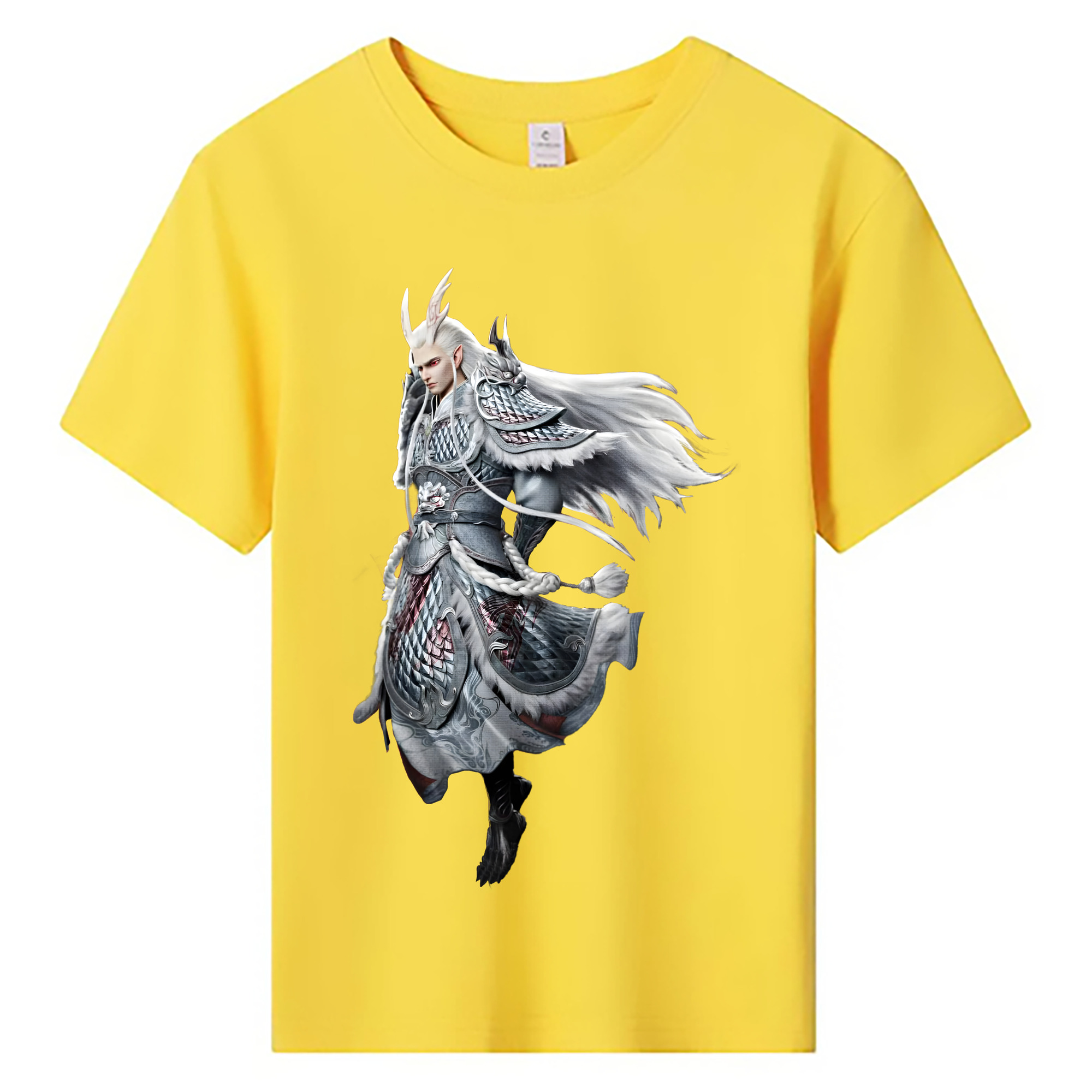 （画像用） Ne Zha 2 ナタ 魔童の大暴れ 綿100％キッズTシャツ（フロントプリント）