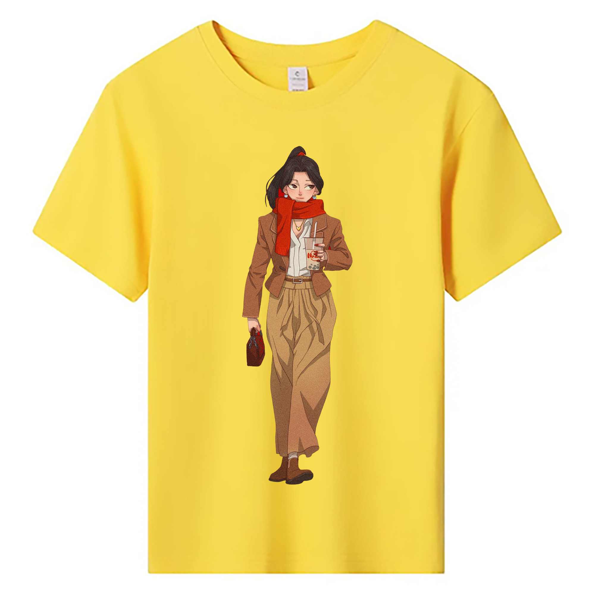 （画像用） Ne Zha 2 ナタ 魔童の大暴れ 綿100％キッズTシャツ（フロントプリント）