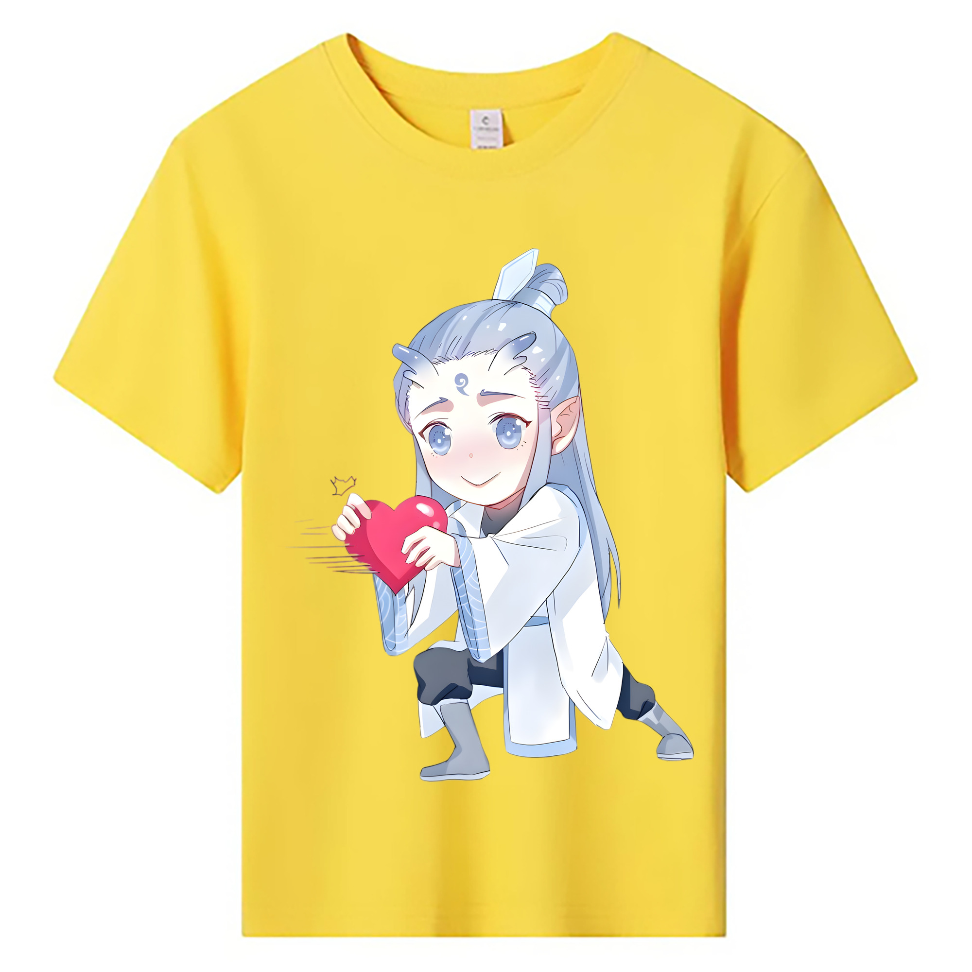 （画像用） Ne Zha 2 ナタ 魔童の大暴れ 綿100％キッズTシャツ（フロントプリント）