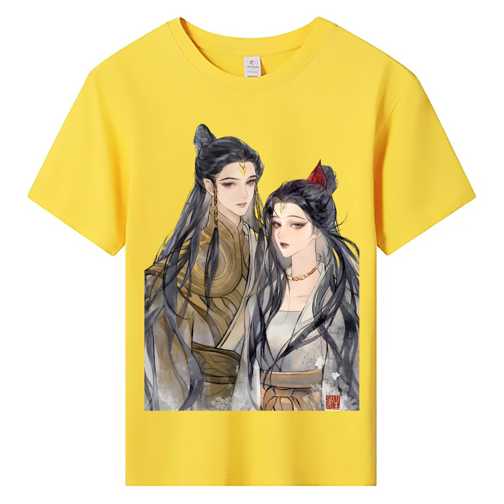 （画像用） Ne Zha 2 ナタ 魔童の大暴れ 綿100％キッズTシャツ（フロントプリント）