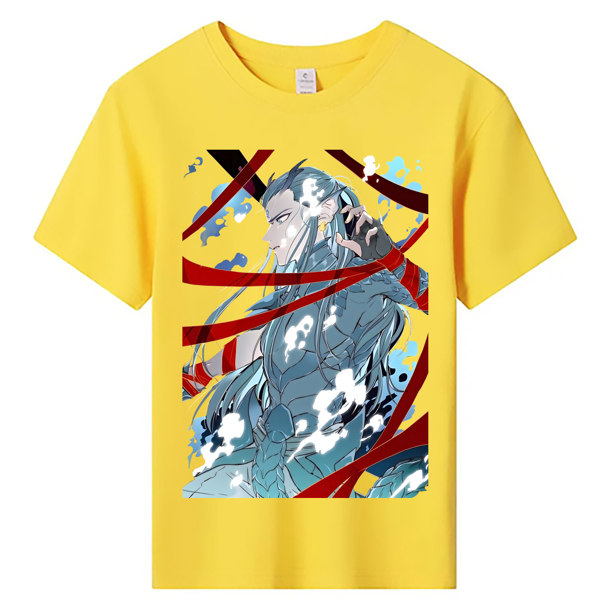 （画像用） Ne Zha 2 ナタ 魔童の大暴れ 綿100％キッズTシャツ（フロントプリント）
