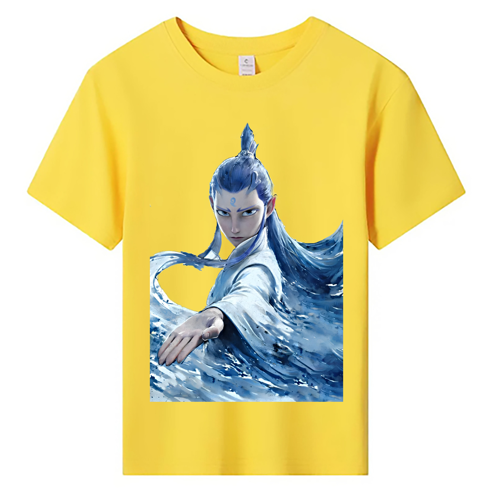 （画像用） Ne Zha 2 ナタ 魔童の大暴れ 綿100％キッズTシャツ（フロントプリント）