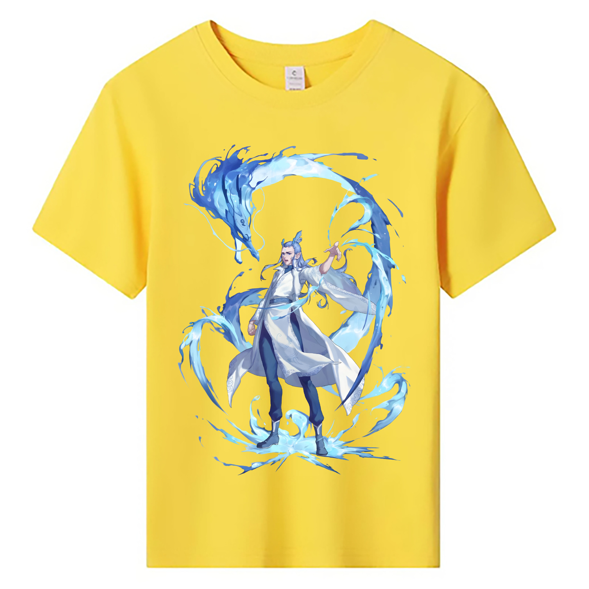 （画像用） Ne Zha 2 ナタ 魔童の大暴れ 綿100％キッズTシャツ（フロントプリント）