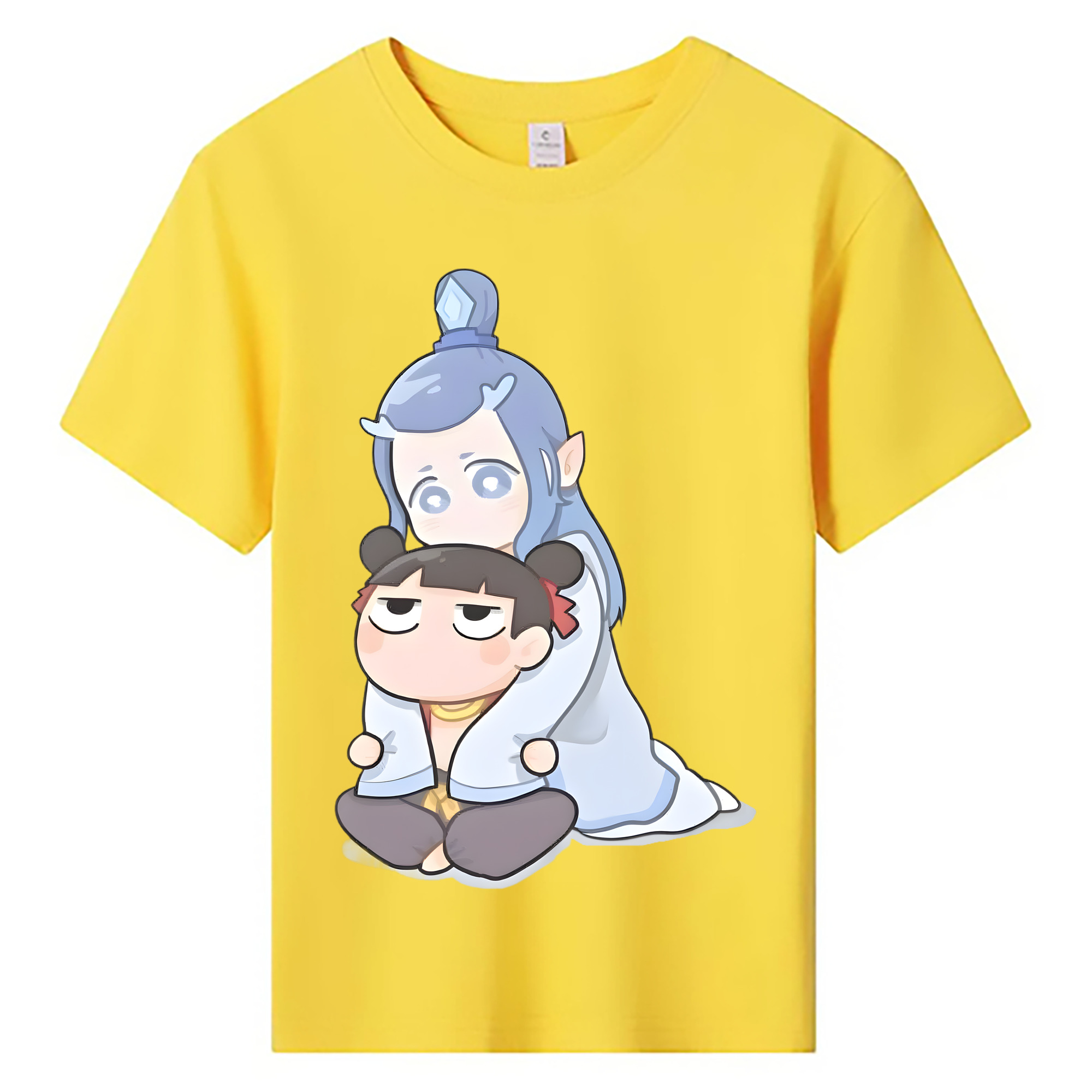 （画像用） Ne Zha 2 ナタ 魔童の大暴れ 綿100％キッズTシャツ（フロントプリント）
