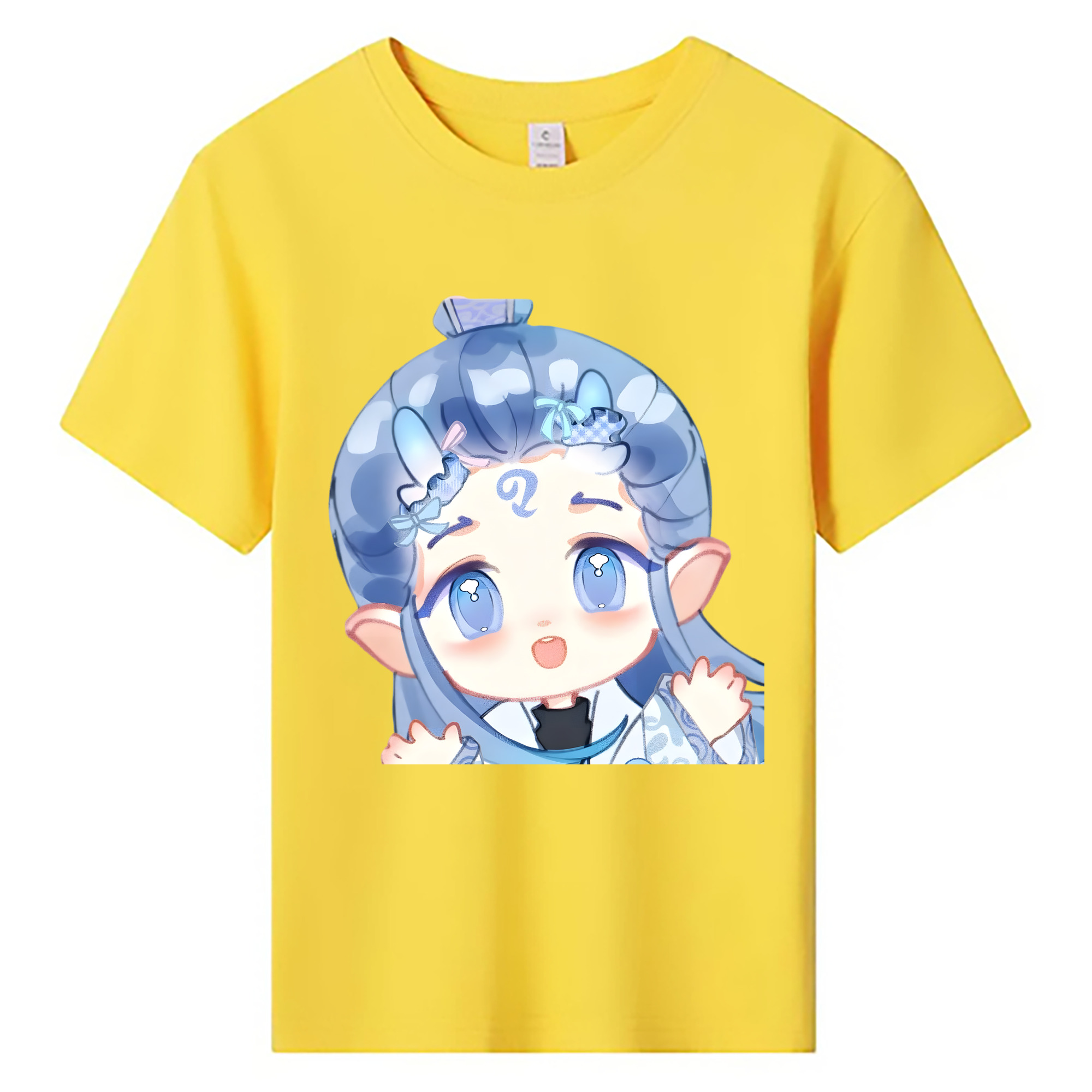 （画像用） Ne Zha 2 ナタ 魔童の大暴れ 綿100％キッズTシャツ（フロントプリント）
