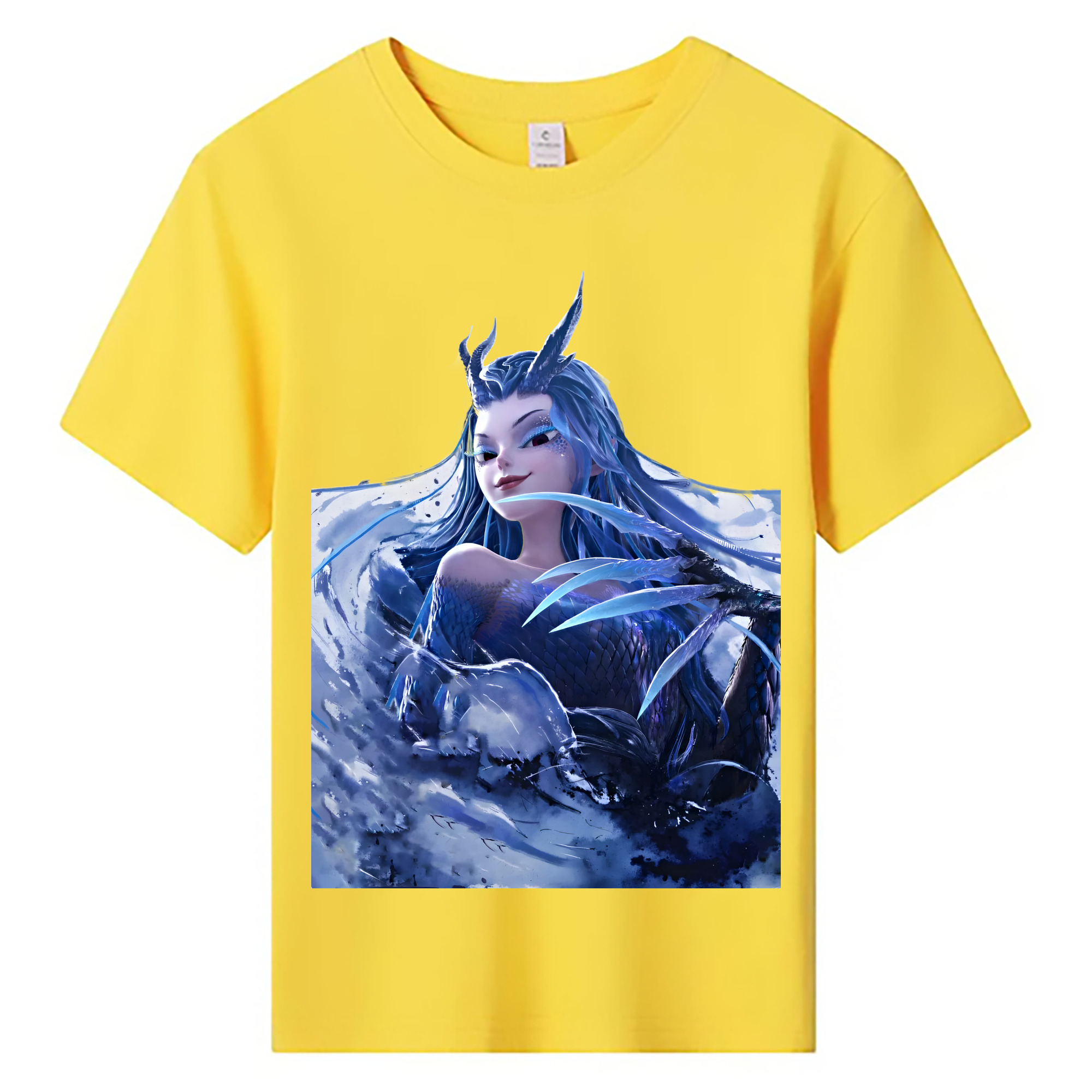 （画像用） Ne Zha 2 ナタ 魔童の大暴れ 綿100％キッズTシャツ（フロントプリント）