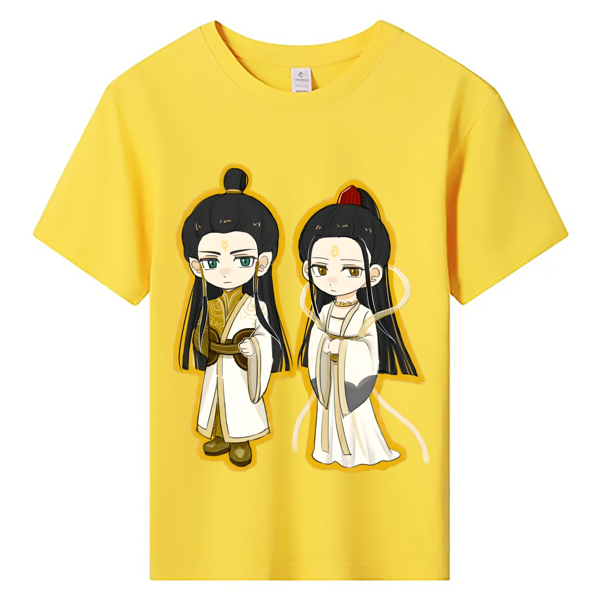 （画像用） Ne Zha 2 ナタ 魔童の大暴れ 綿100％キッズTシャツ（フロントプリント）