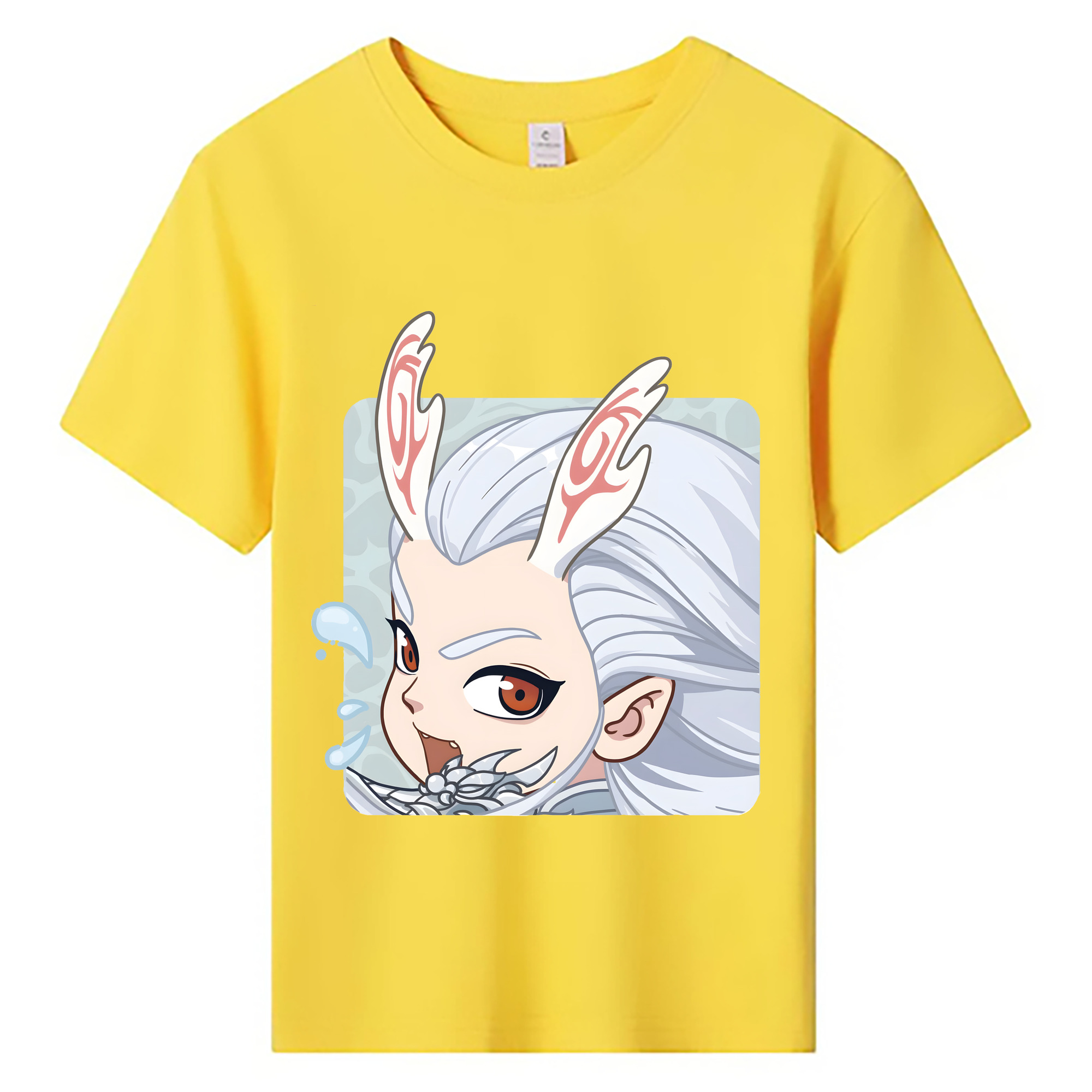 （画像用） Ne Zha 2 ナタ 魔童の大暴れ 綿100％キッズTシャツ（フロントプリント）
