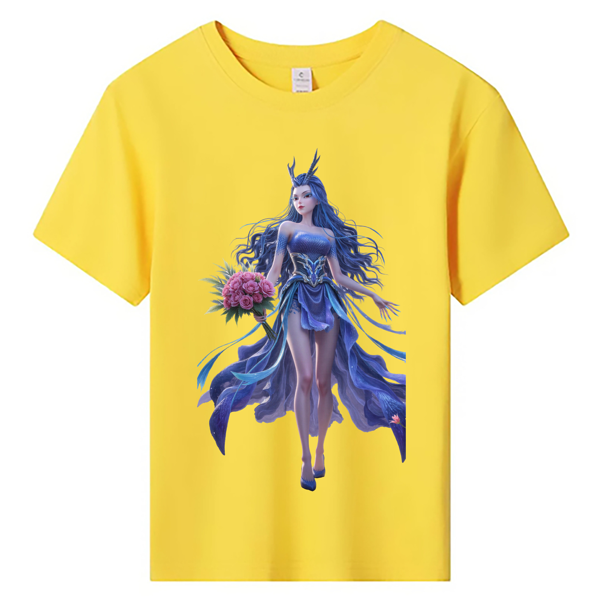 （画像用） Ne Zha 2 ナタ 魔童の大暴れ 綿100％キッズTシャツ（フロントプリント）