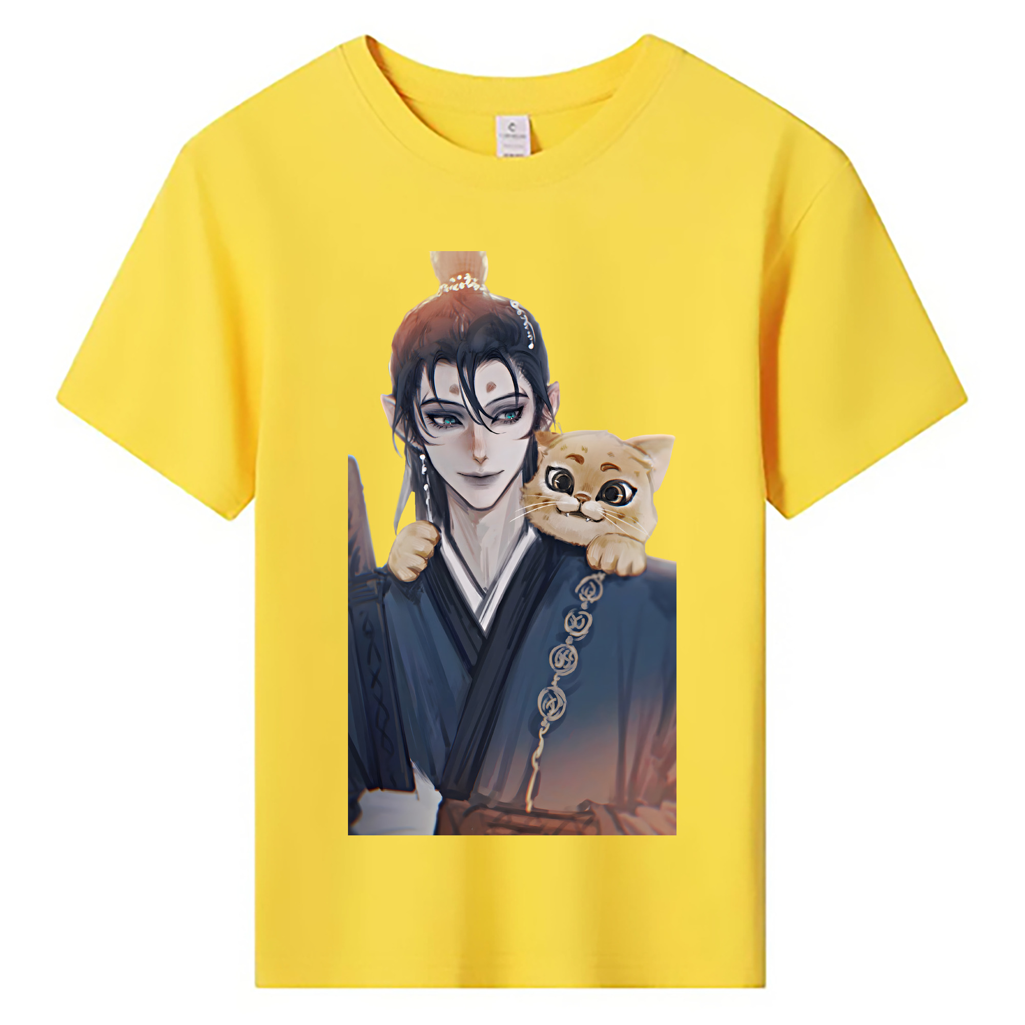 （画像用） Ne Zha 2 ナタ 魔童の大暴れ 綿100％キッズTシャツ（フロントプリント）