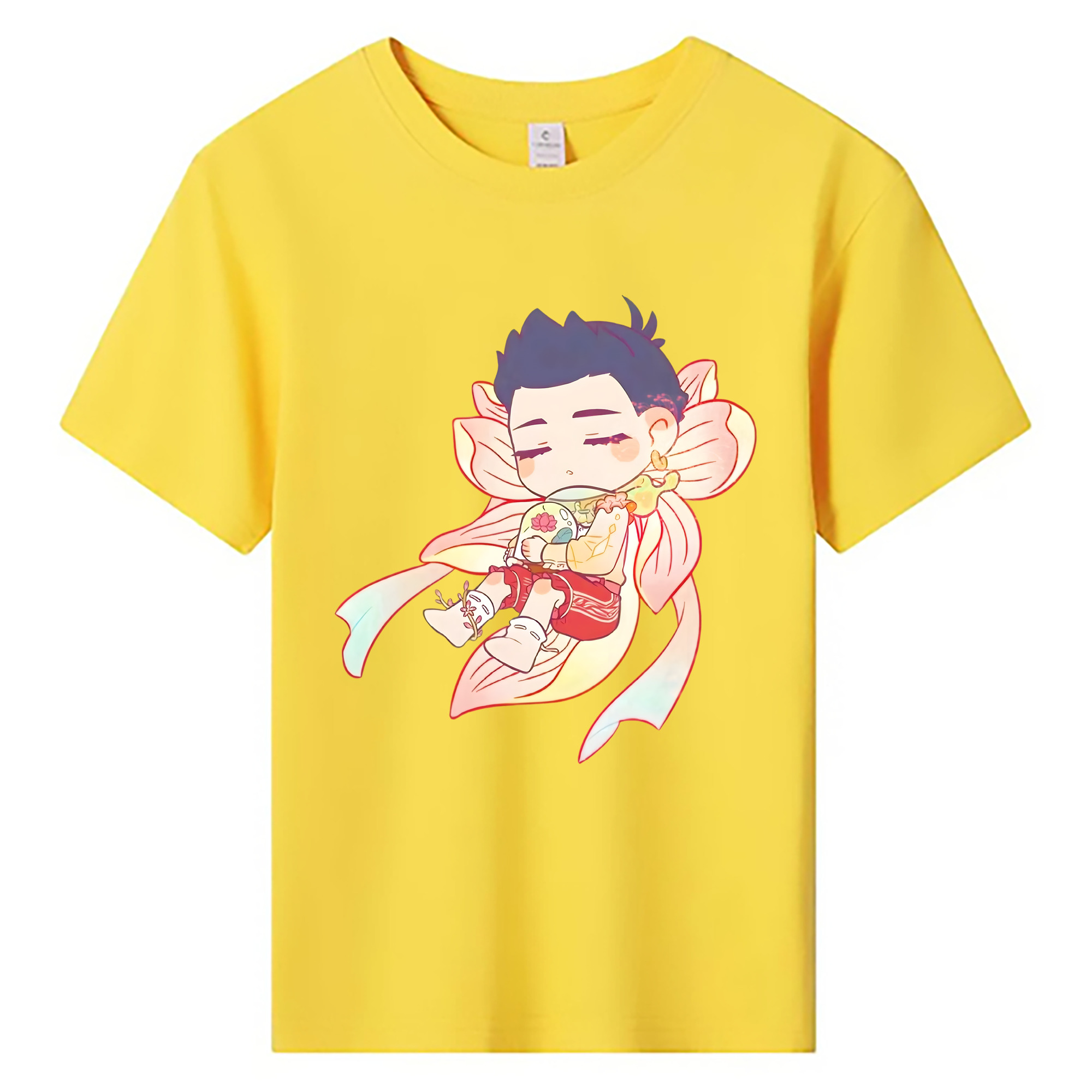 （画像用） Ne Zha 2 ナタ 魔童の大暴れ 綿100％キッズTシャツ（フロントプリント）