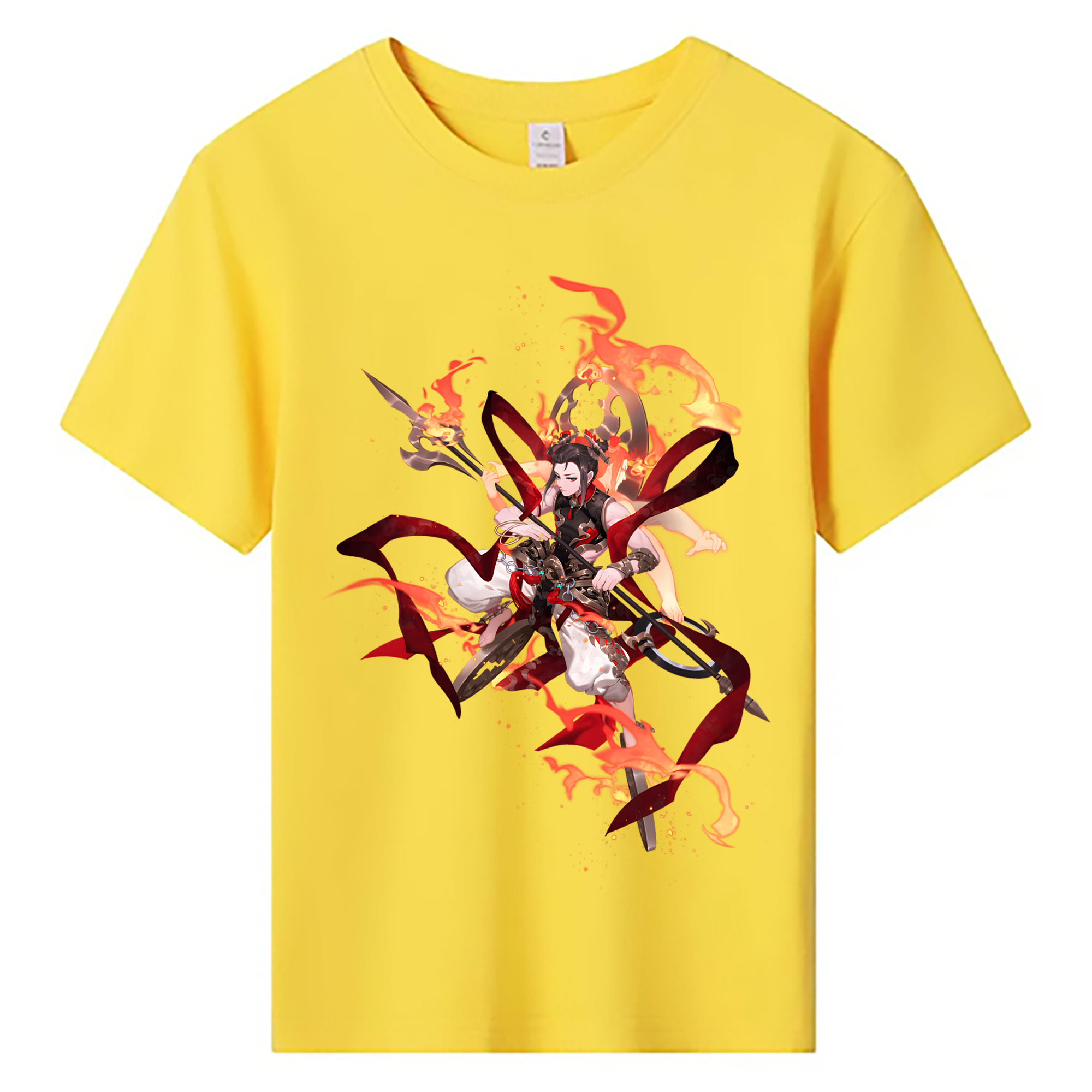 （画像用） Ne Zha 2 ナタ 魔童の大暴れ 綿100％キッズTシャツ（フロントプリント）