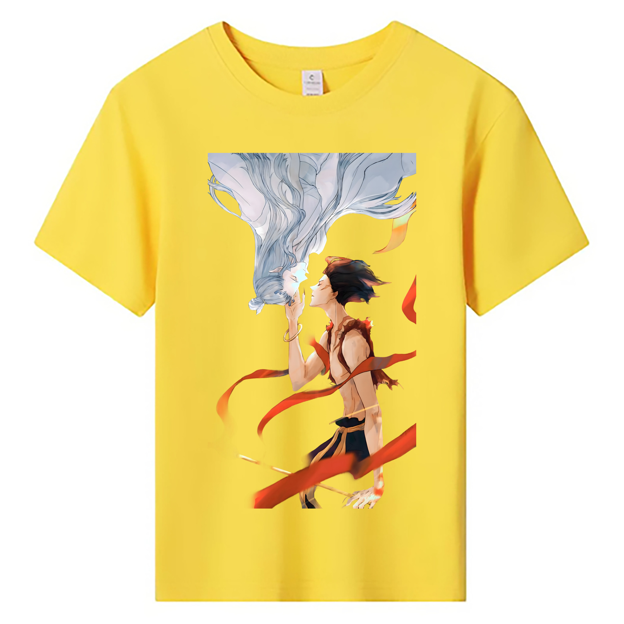（画像用） Ne Zha 2 ナタ 魔童の大暴れ 綿100％キッズTシャツ（フロントプリント）